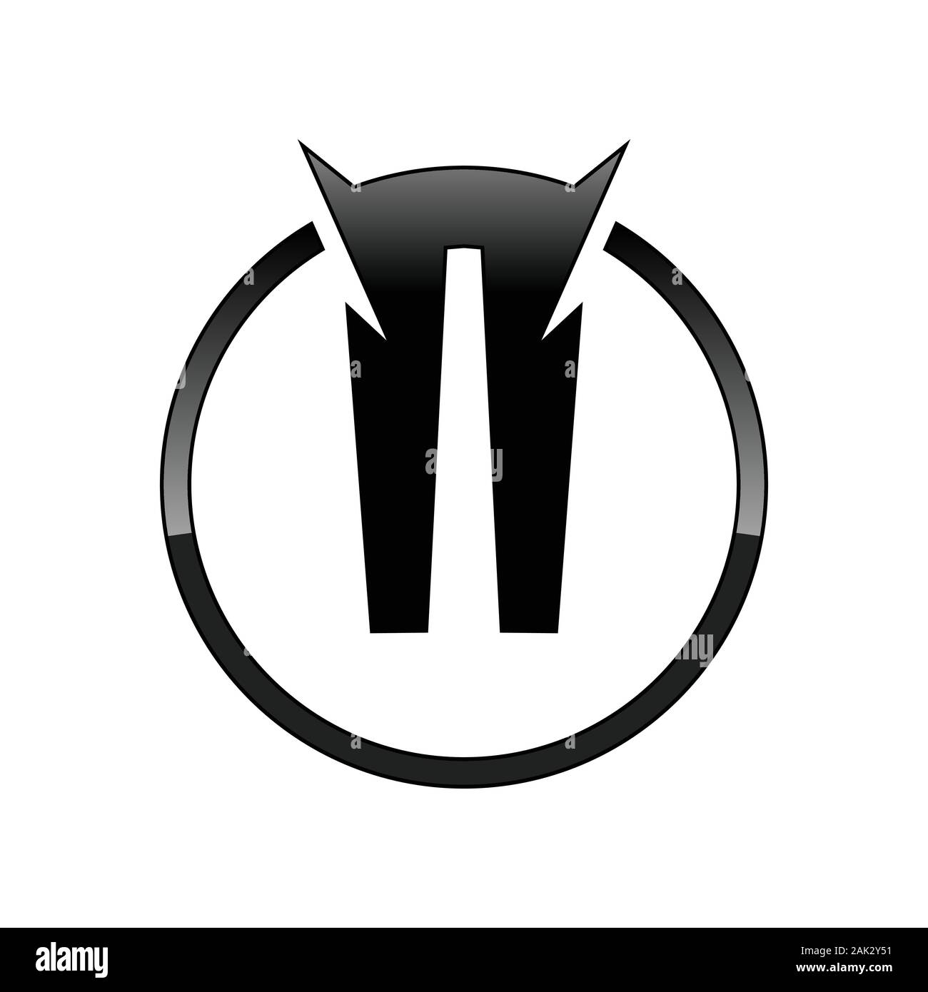 Supporto nero male vettore circolare simbolo Logo Grafico icona del modello di progettazione Illustrazione Vettoriale