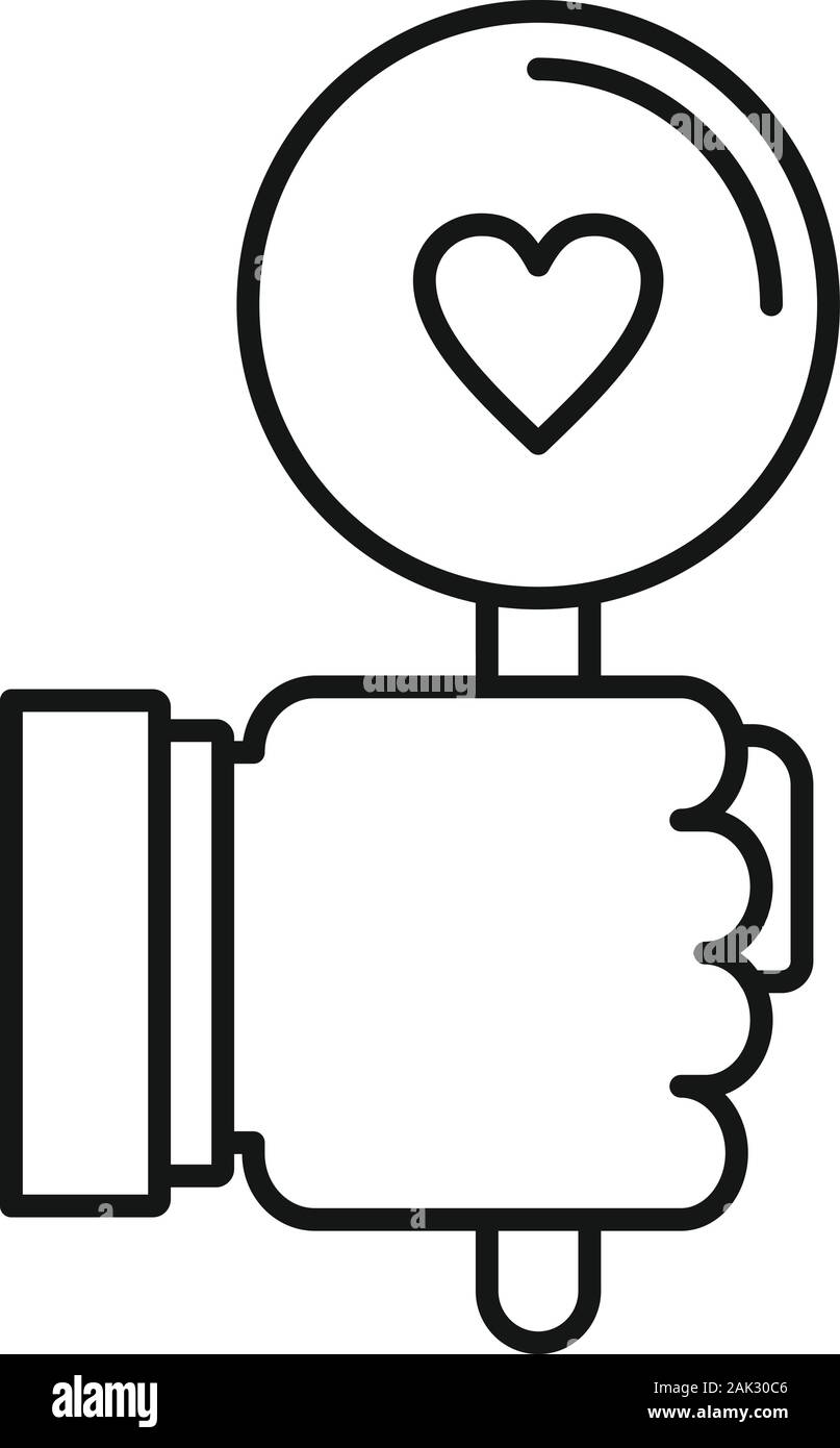 Come cuore icona di feedback. Delineare come il cuore di feedback icona vettoriali per il web design isolato su sfondo bianco Illustrazione Vettoriale