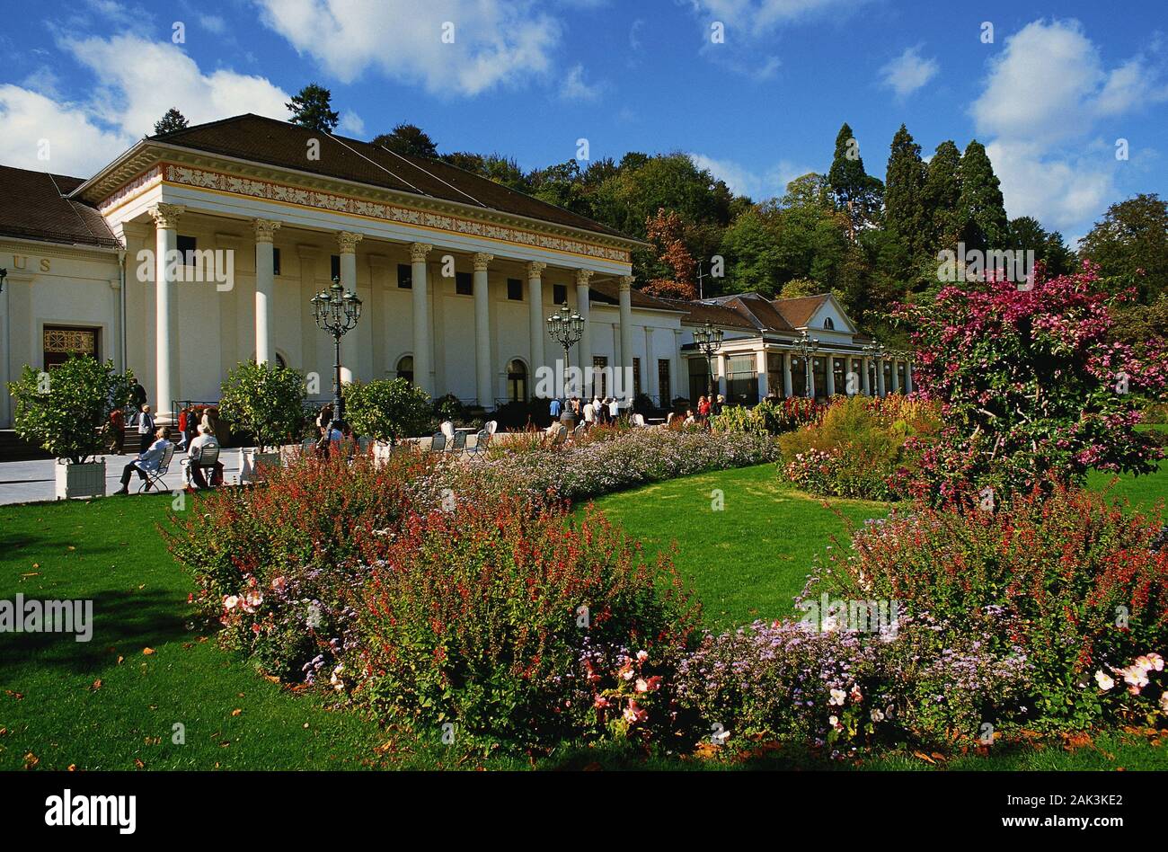 Le camere spa a Baden-Baden, Germania, divenne costruito 1821 al 1824 di Friedrich Weinbrenner come una conversazione di "casa". Il 1838 fondò il casinò è th Foto Stock