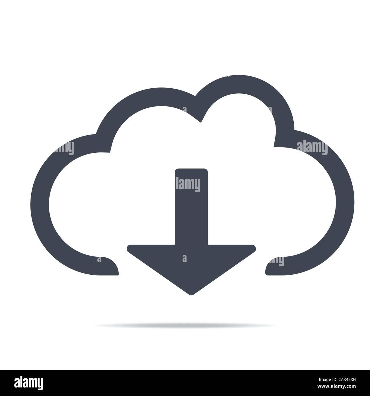 Download cloud outline vettore isolato su sfondo bianco eps 10 Illustrazione Vettoriale