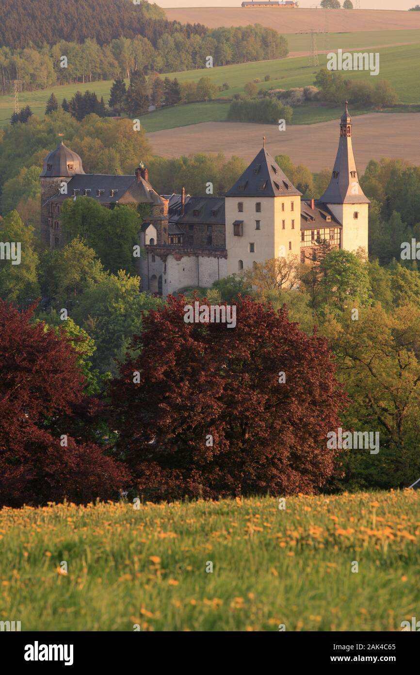 Germania: Vogtland - Mylau Castello | Utilizzo di tutto il mondo Foto Stock