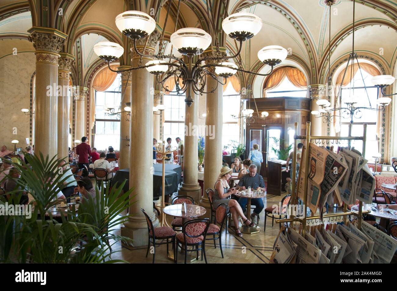 Kaffeehaus Café Central, Wien Österreich | Utilizzo di tutto il mondo Foto Stock