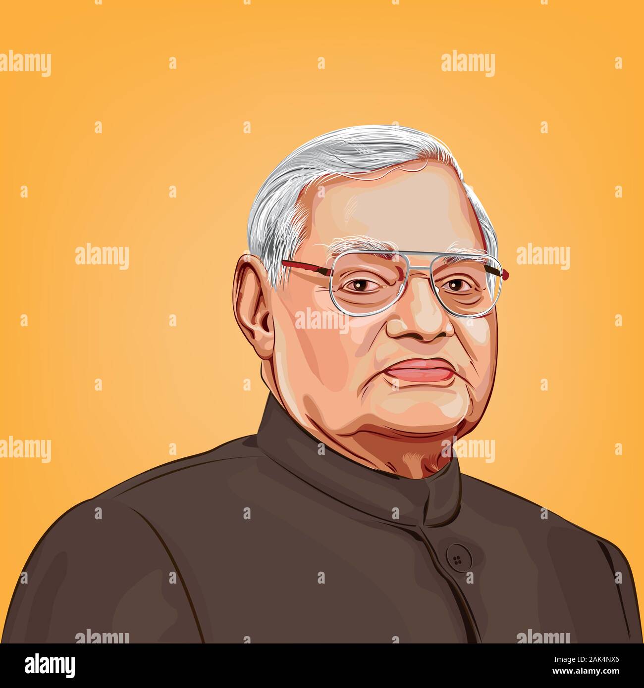 Atal Bihari Vajpayee. Formar Primo Ministro dell'India(19 Marzo 1998 - 22 Maggio 2004). Vajpayee arte vettoriale Illustrazione Vettoriale Atal Bihari Vajpayee. Formar Primo Ministro dell'India(19 Marzo 1998 - 22 Maggio 2004). Vajpayee arte vettoriale Illustrazione Vettoriale