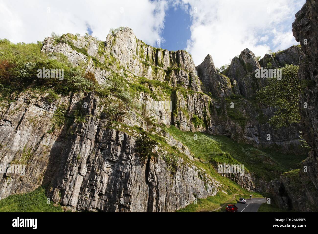 Cheddar: Felsschlucht Cheddar Gorge, Suedengland | Utilizzo di tutto il mondo Foto Stock