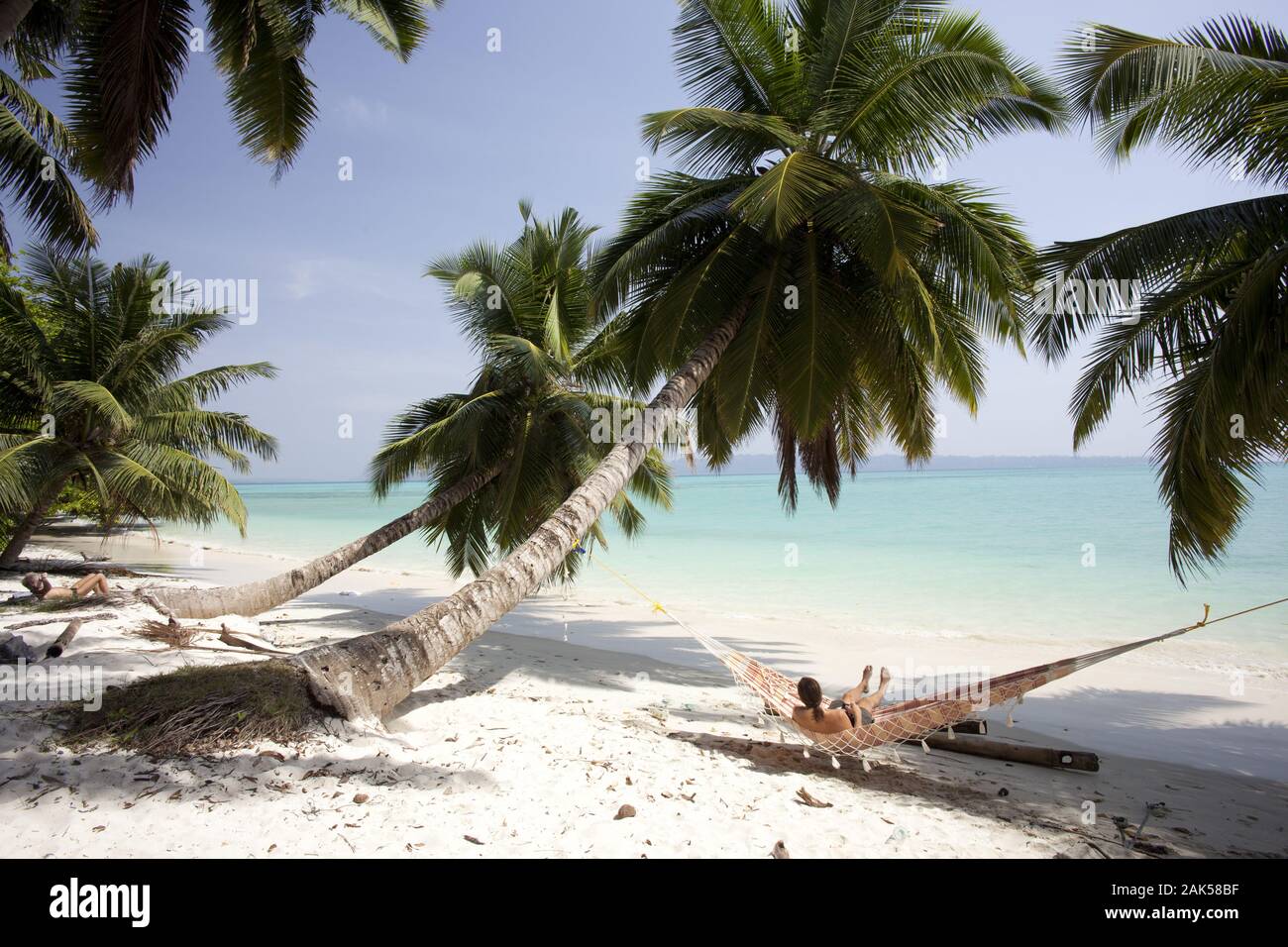 Andamanen: Hauptinsel Havelock Island, Relaxn am Strand Nr. 5, Indien | Utilizzo di tutto il mondo Foto Stock