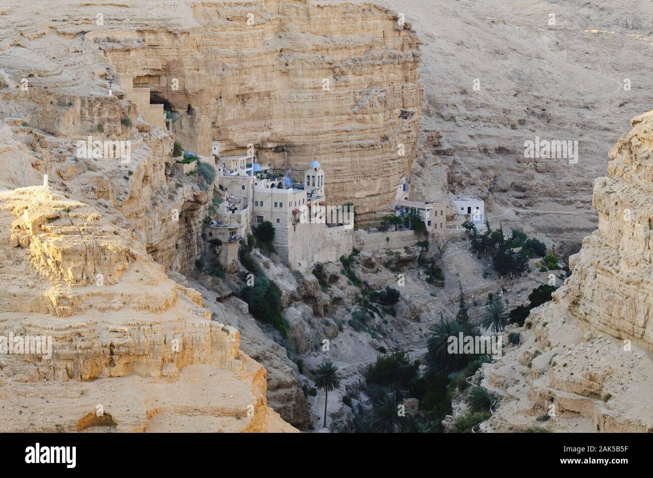 Griechisch-orthodoxe San Georgs-Kloster im Wadi Qelt es (Tal bei Gerico), Israele | Utilizzo di tutto il mondo Foto Stock