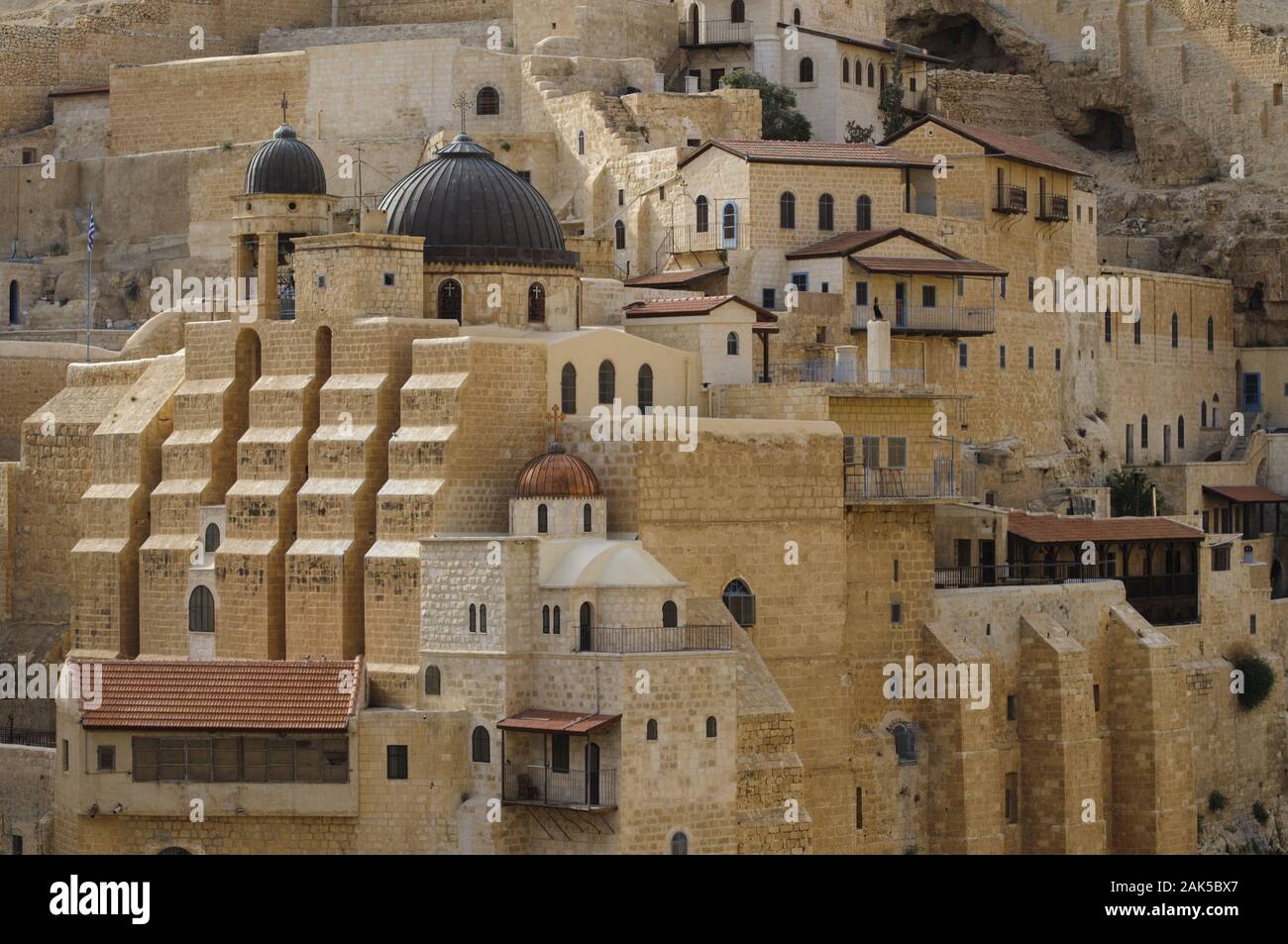 Kidron-Tal: griechisch-orthodoxes Kloster Mar Saba, Israele | Utilizzo di tutto il mondo Foto Stock