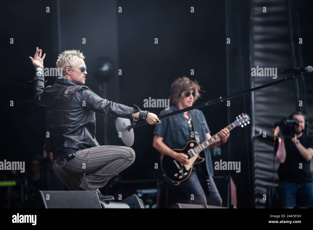 Copenaghen, Danimarca. 20 giugno 2019. La rock band americana Stone Temple Pilots esegue un concerto dal vivo durante il festival danese heavy metal Copenhell 2019 a Copenaghen. Qui il cantante Jeff Gutt viene visto dal vivo sul palco. Foto Stock