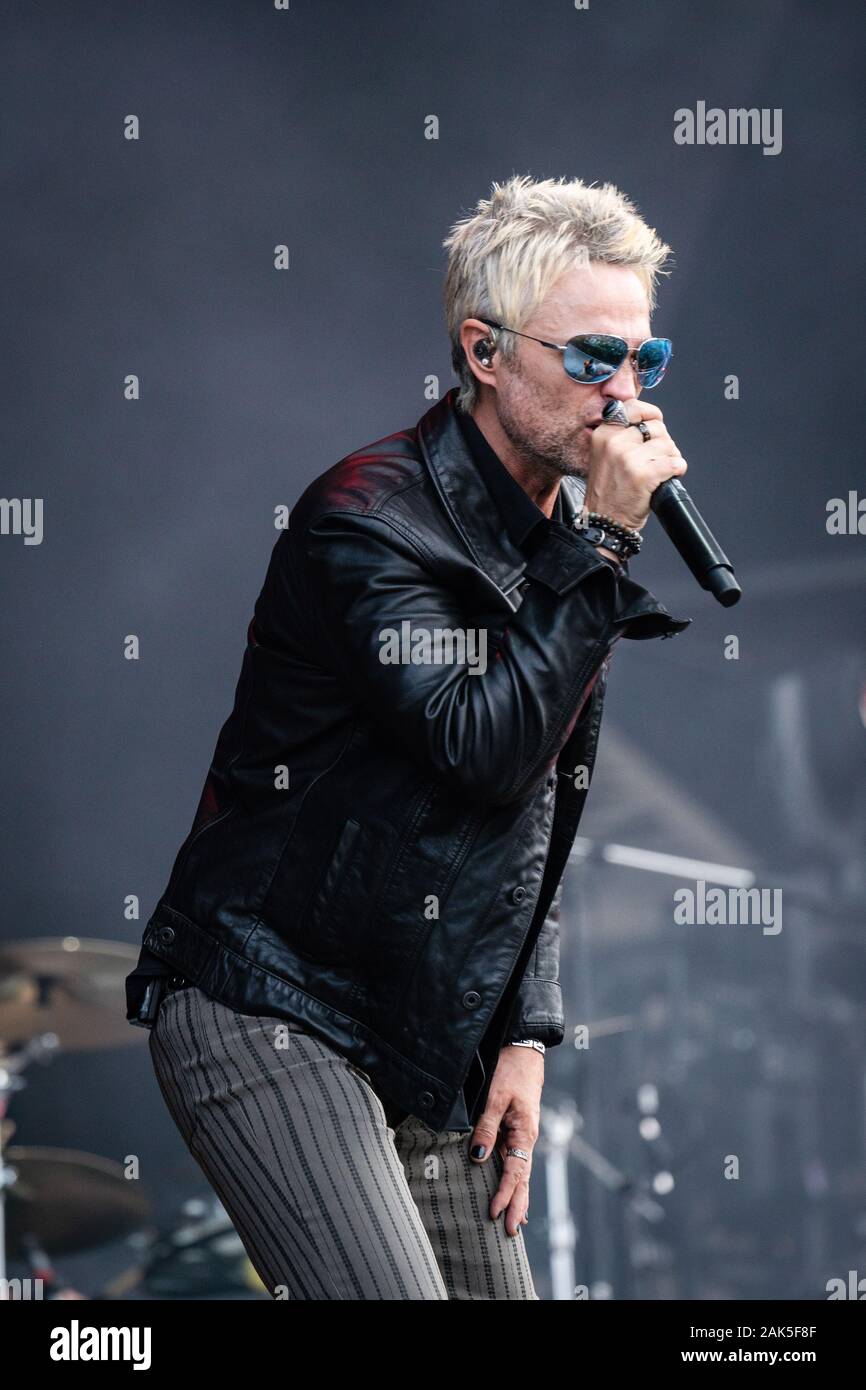 Copenaghen, Danimarca. 20 giugno 2019. La rock band americana Stone Temple Pilots esegue un concerto dal vivo durante il festival danese heavy metal Copenhell 2019 a Copenaghen. Qui il cantante Jeff Gutt viene visto dal vivo sul palco. Foto Stock