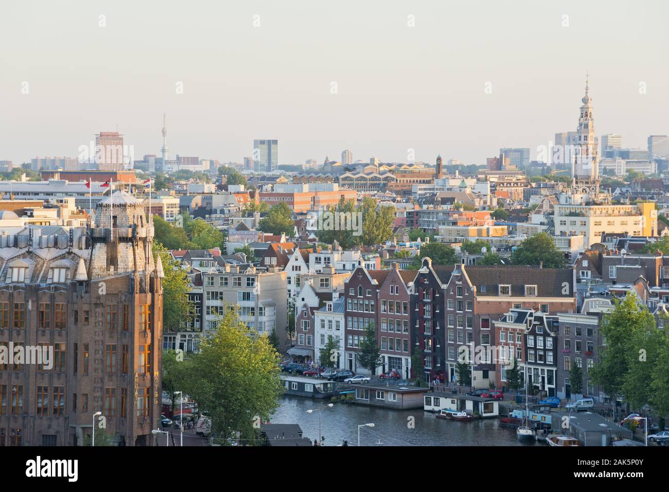 Blick ueber die Stadt von der Sky Lounge des "Hilton" Doubletree Hotel, Amsterdam | Utilizzo di tutto il mondo Foto Stock