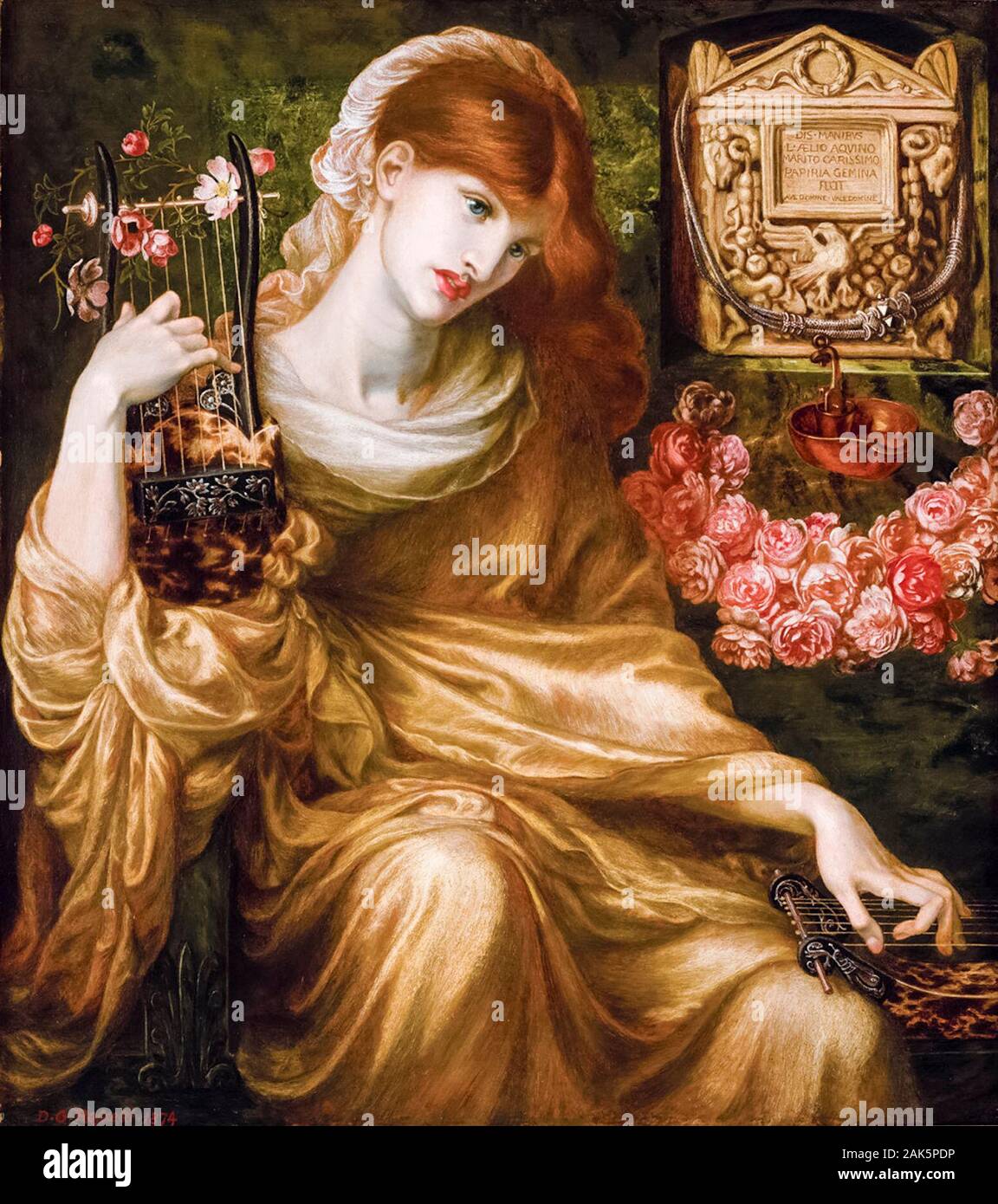 Dante Gabriel Rossetti, vedova romana, pittura, 1874, inglese, Pre-Raphaelite Foto Stock