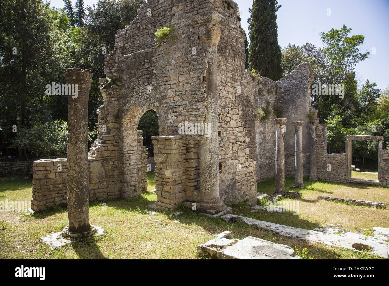 Nationalpark Brijuni-Inseln: Ruine von Sv. Marije auf der Hauptinsel Veli Brijun, Istrien | Utilizzo di tutto il mondo Foto Stock