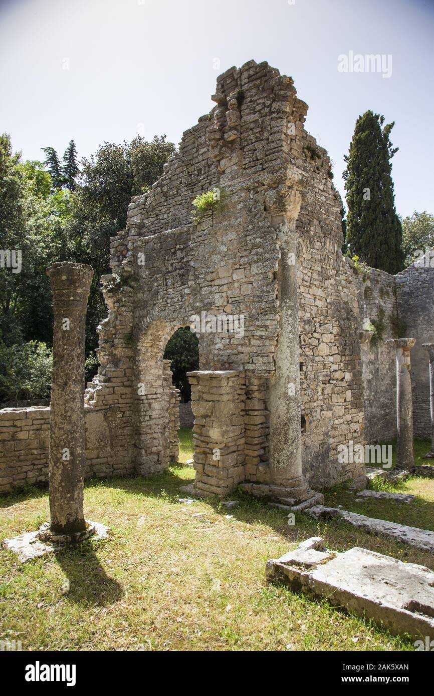 Nationalpark Brijuni-Inseln: Ruine von Sveta Marije auf der Hauptinsel Veli Brijun, Istrien | Utilizzo di tutto il mondo Foto Stock