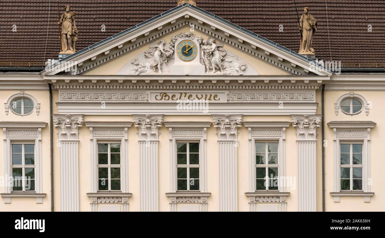 Schloss Bellevue Bellevue Palace, residenza ufficiale del Presidente della Repubblica federale di Germania, Berlino, Germania Foto Stock