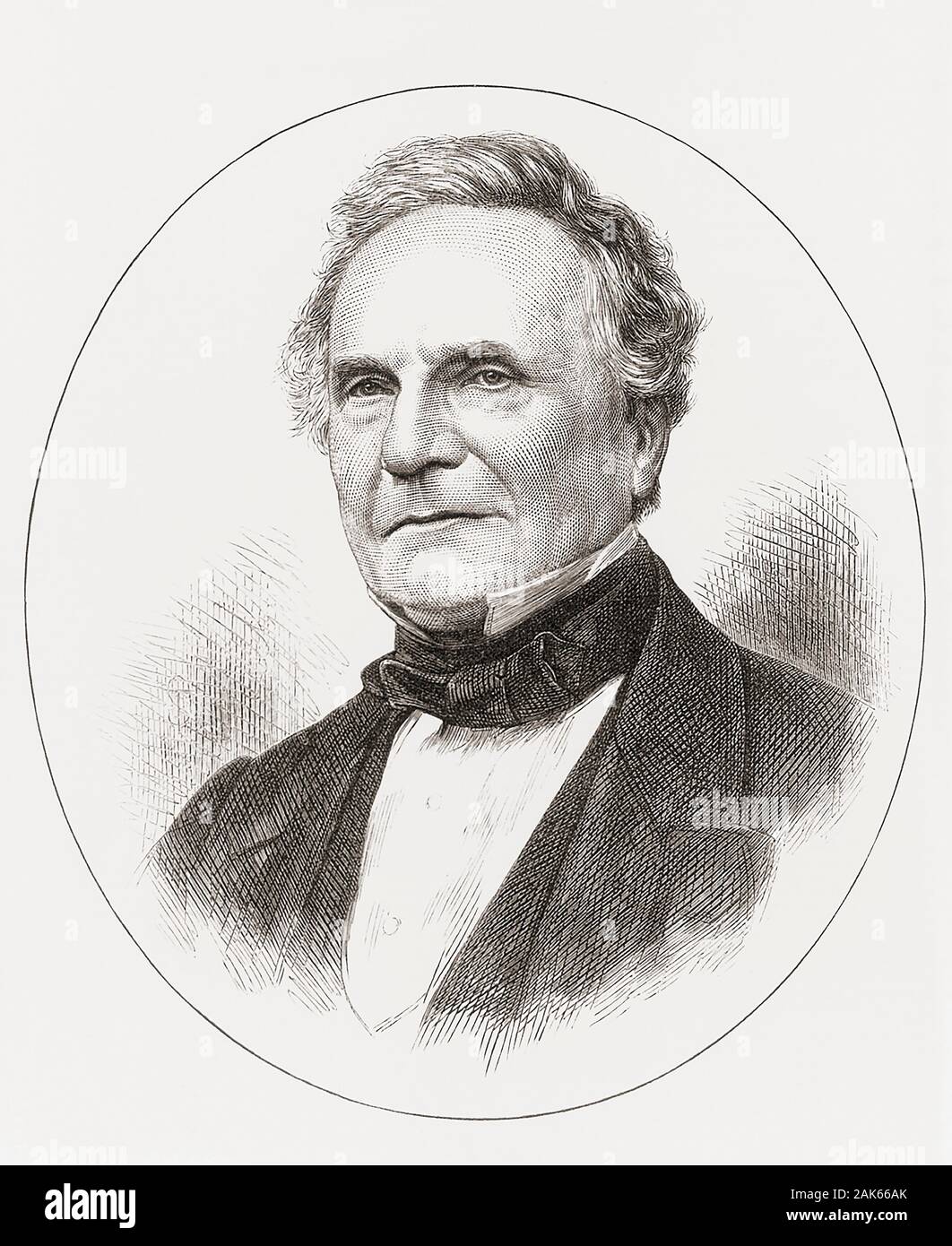 Charles Babbage, 1791 - 1871. Polymath inglese più noto per il suo concetto di un computer programmabile. A volte chiamato padre del computer. Foto Stock