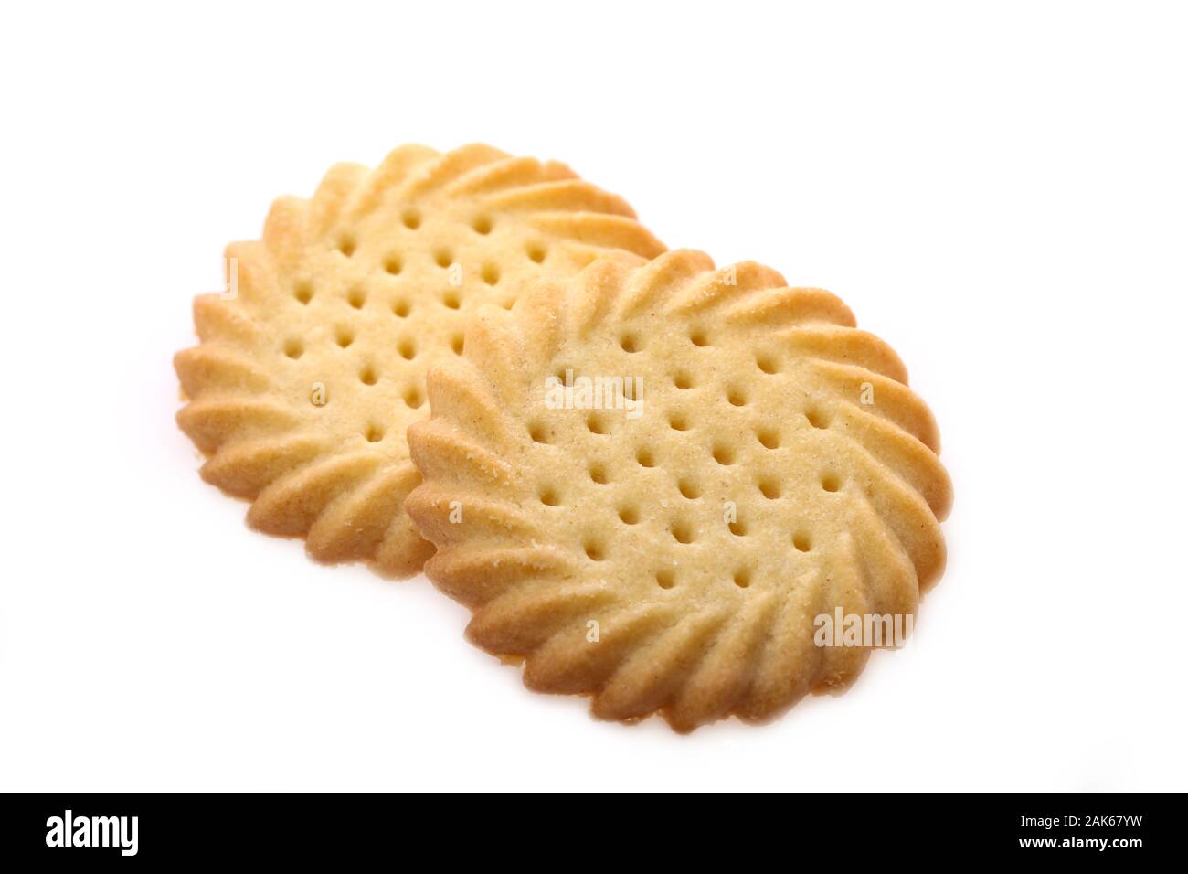 McVities ricco Highland Shortie biscotti su sfondo bianco Foto Stock