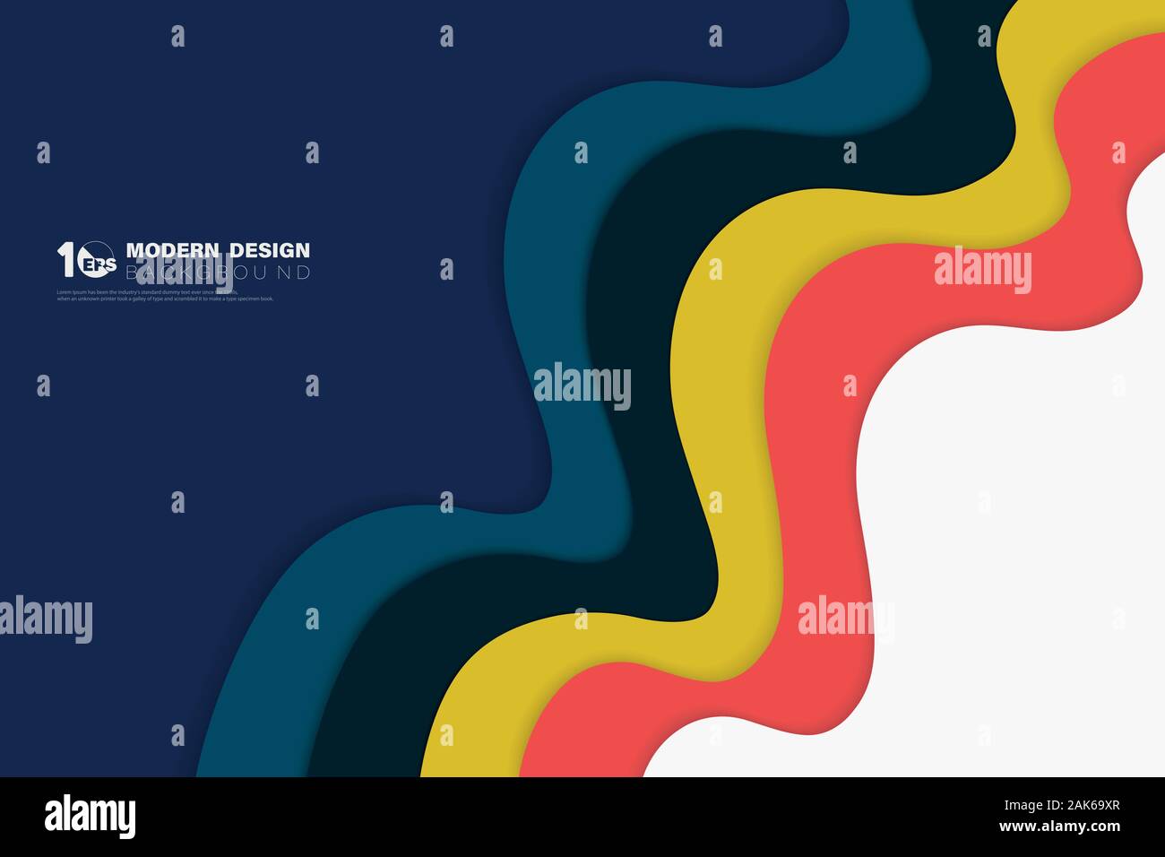 Abstract ondulato colorato design pattern di movimento degli elementi di sfondo presentazione. Decorare per poster, d'arte e progettazione del modello, annuncio. illustrazione ve Illustrazione Vettoriale