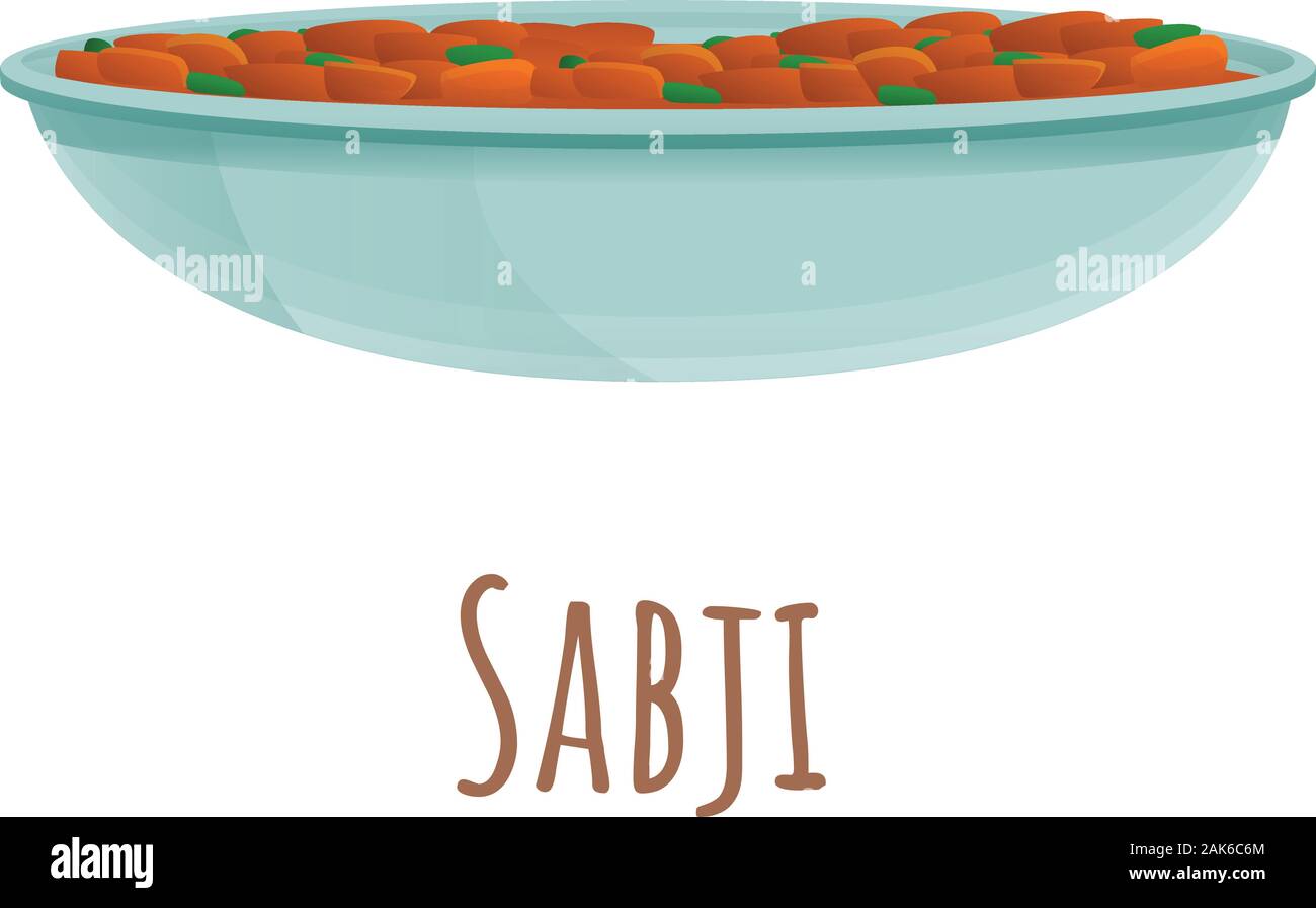 Sabji icona alimentare. Cartoon di cibo sabji icona vettore per il web design isolato su sfondo bianco Illustrazione Vettoriale