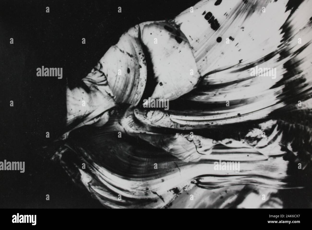 Fine anni settanta in bianco e nero extreme teorico di fotografia astratta Foto Stock