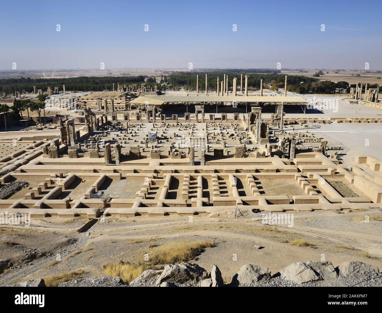 Provinz far/Persepolis: antike Ruinenstadt der Perserkoenige am Fuss des Berges Kuh-i-Rahmat, Iran | Utilizzo di tutto il mondo Foto Stock