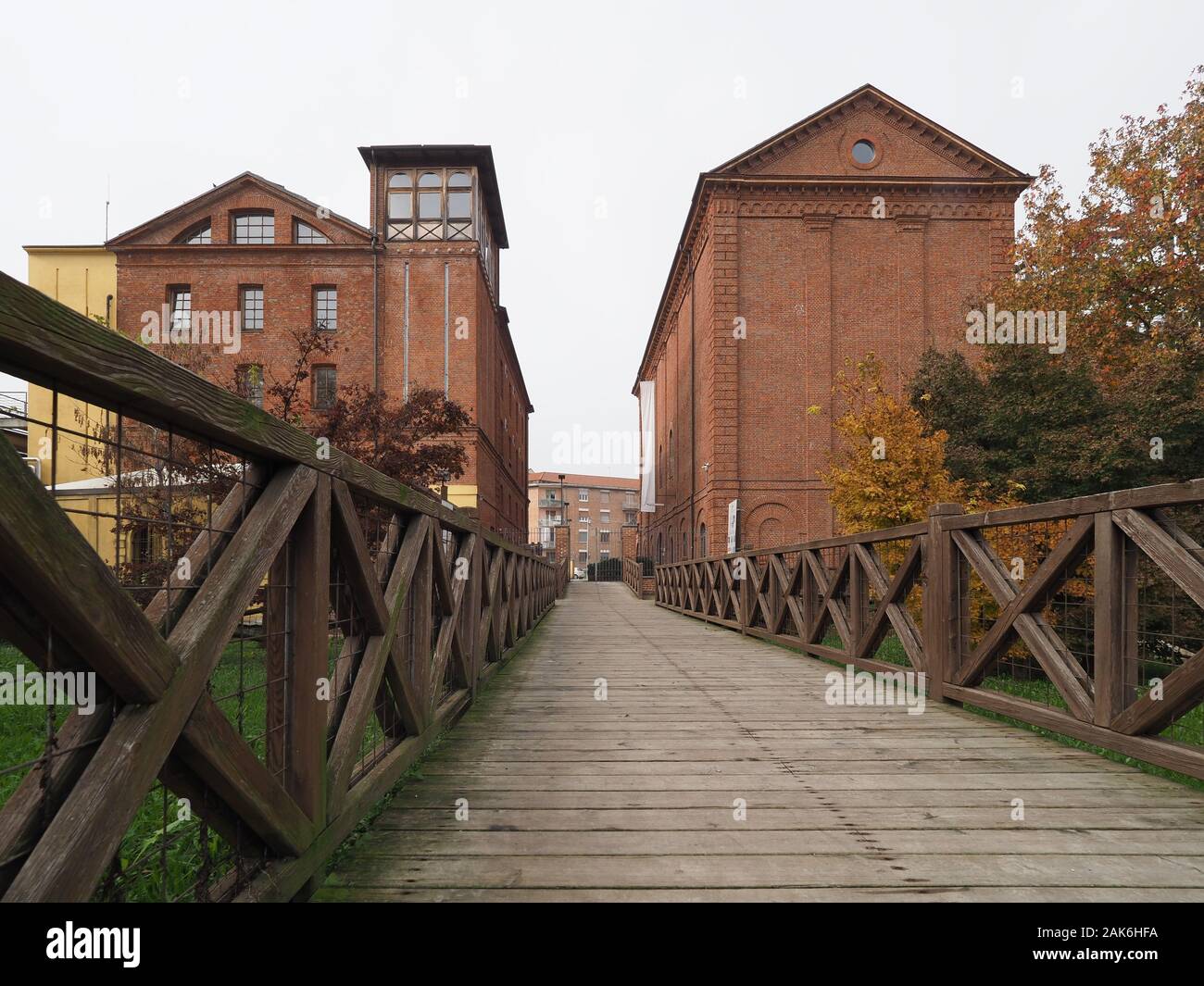 Ecomuseo del Freidano (significato Ecomuseo del Freidano torrent) in Settimo Torinese, Italia Foto Stock