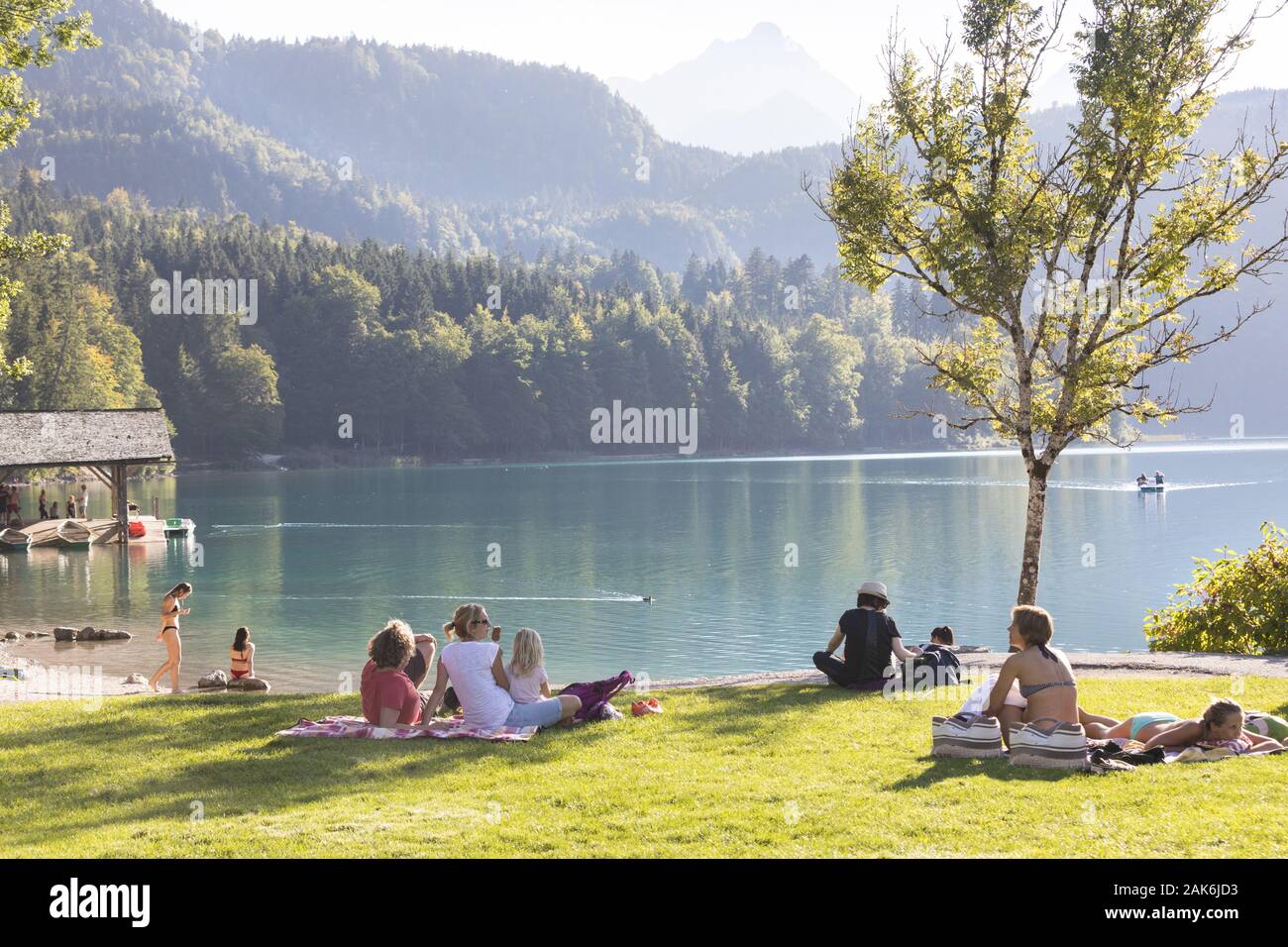 Allgaeuer Alpen: Grosser Alpsee bei Immenstadt, Allgaeu | Utilizzo di tutto il mondo Foto Stock