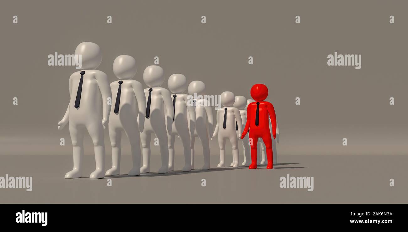 3d illustrator gruppo di carriera professionale simboli aziendali su sfondo grigio, rendering 3d del giocare a calcio. Include un percorso di selezione. Foto Stock