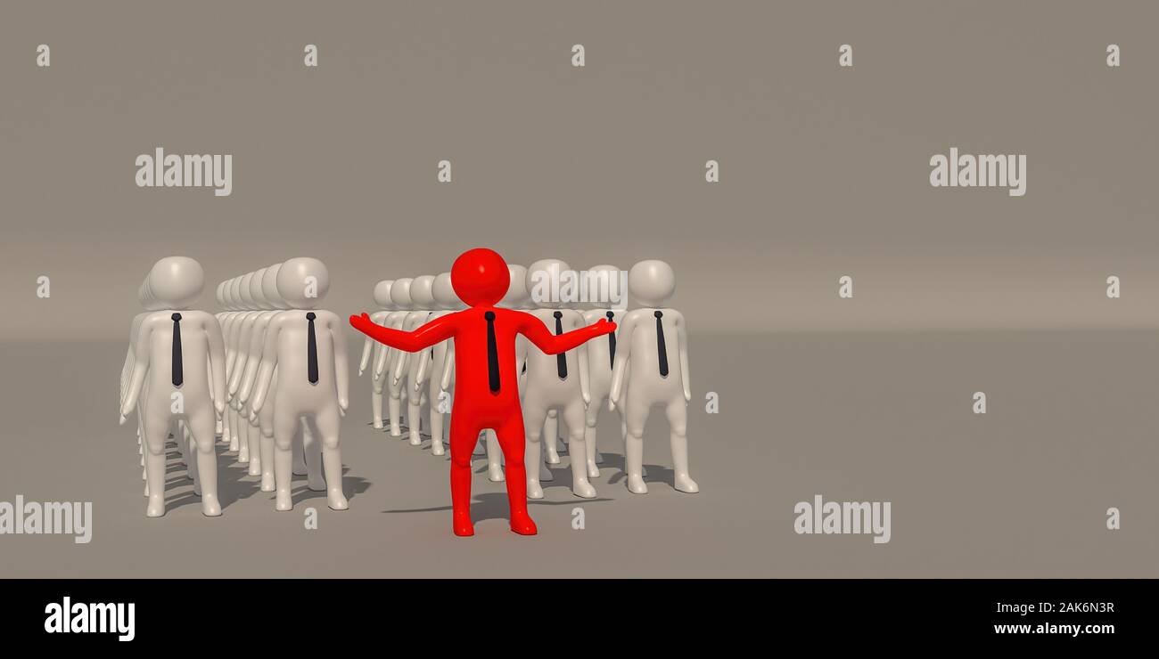 3d illustrator gruppo di carriera professionale simboli aziendali su sfondo grigio, rendering 3d del giocare a calcio. Include un percorso di selezione. Foto Stock