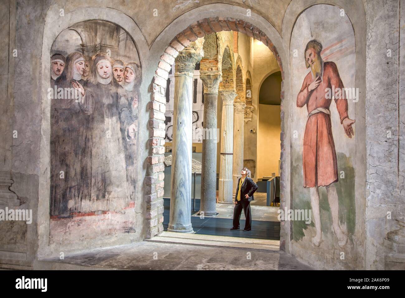 Brescia: Klosterkirche San Salvatore (Museo di Santa Giulia), Gardasee | Utilizzo di tutto il mondo Foto Stock