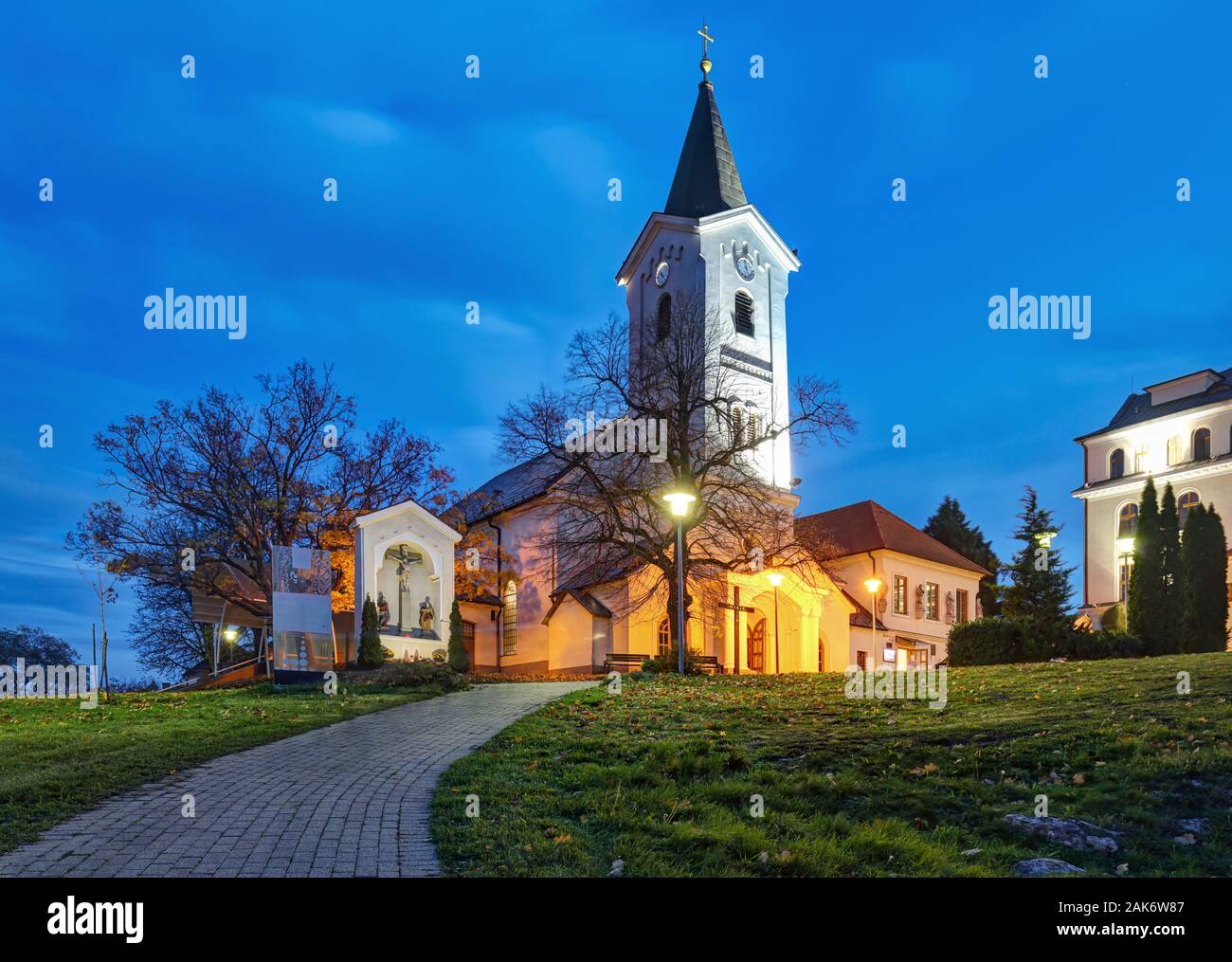 Nitra Calvario - Chiesa Parrocchiale dell Assunta,Repubblica Slovacca Foto Stock