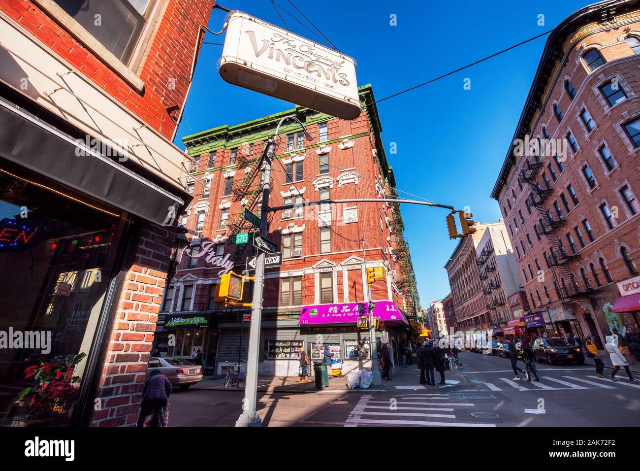 China Town, New York, NY, Stati Uniti d'America - 30 novembre 2019. Colorate strade di Manhattan - Chinatown, New York. Foto Stock