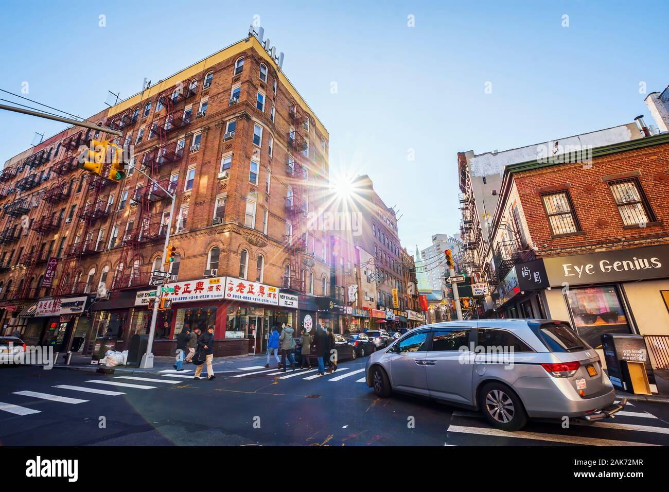 China Town, New York, NY, Stati Uniti d'America - 30 novembre 2019. Colorate strade di Manhattan - Chinatown, New York. Foto Stock