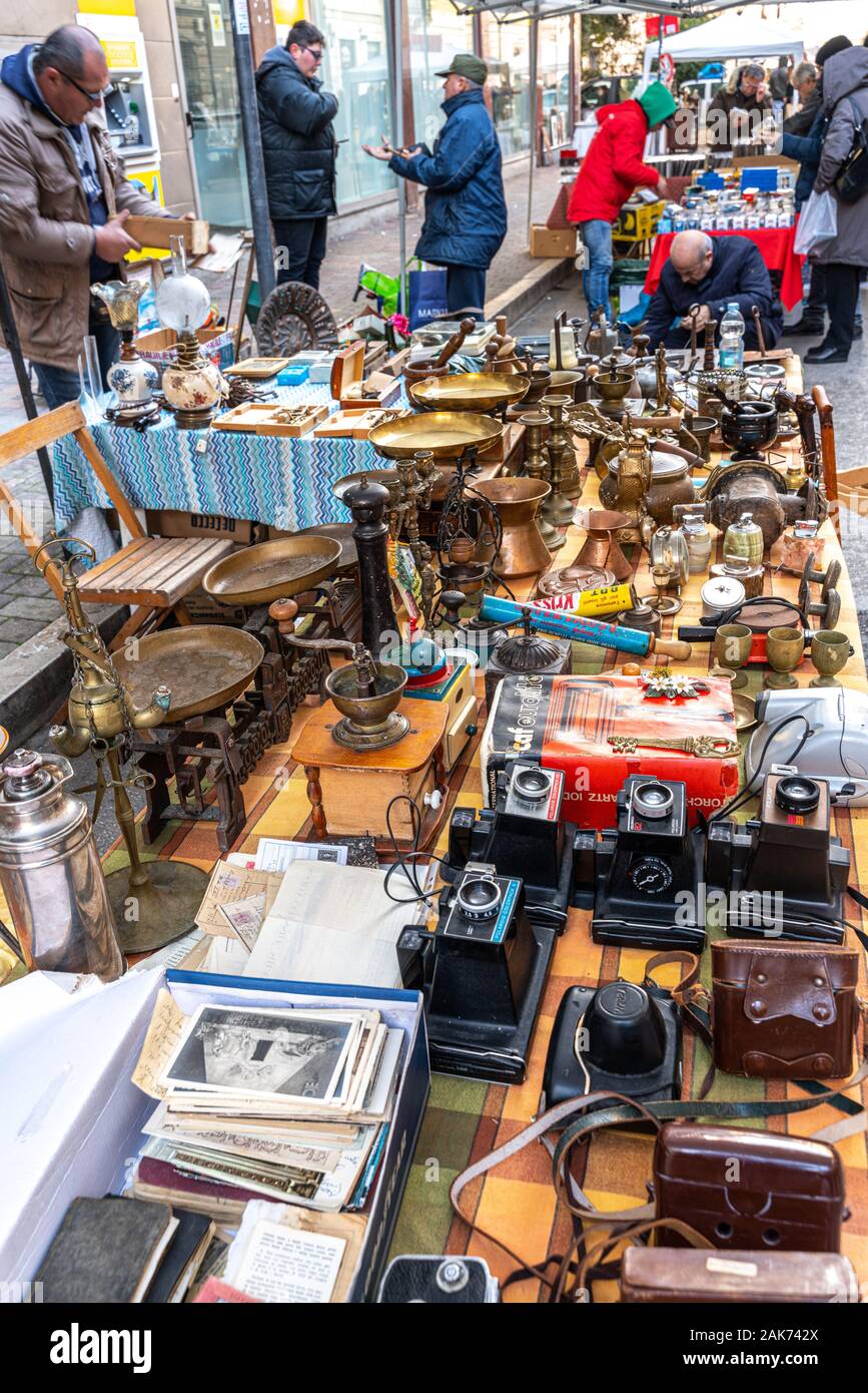 Mercato delle pulci, Pescara, Italia Foto Stock