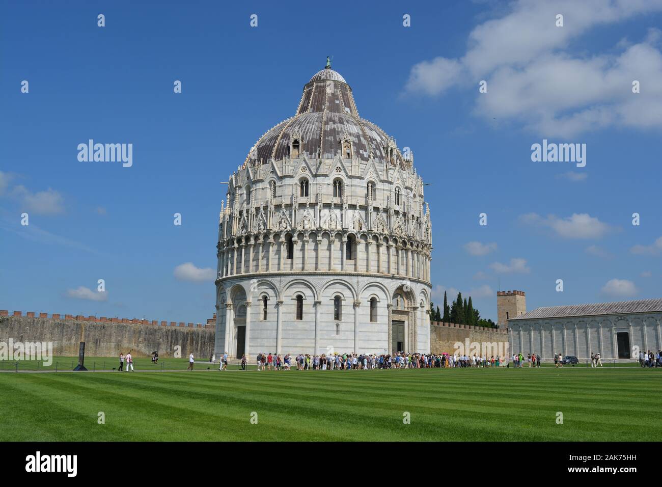 Il Battistero di Pisa, Italia Foto Stock