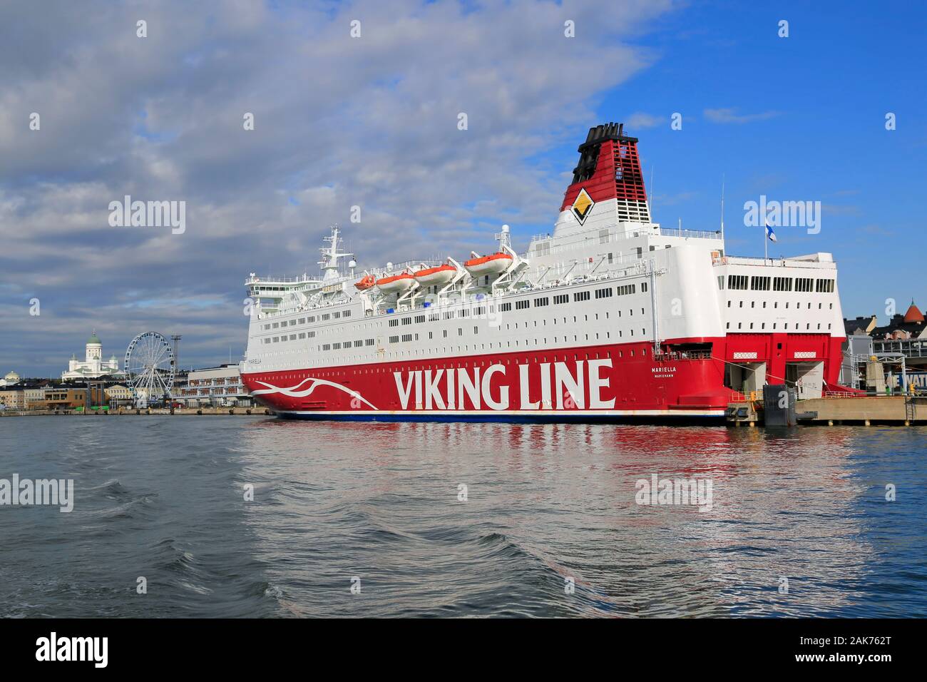 La Viking Line Mariella cruise ferry ormeggiata al porto del sud, Katajanokka. Helsinki, Finlandia. Settembre 24, 2019. Foto Stock