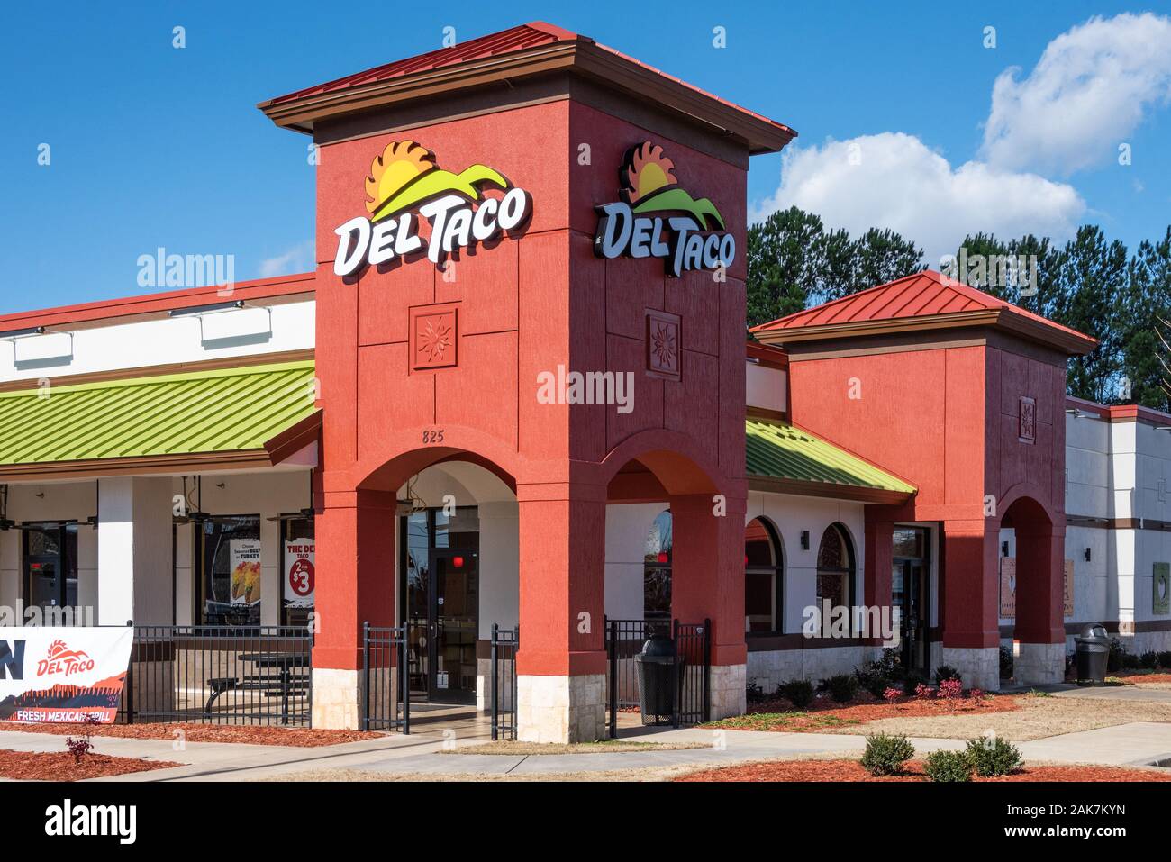 Del Taco messicano fast-food in Lawrenceville, Georgia. (USA) Foto Stock
