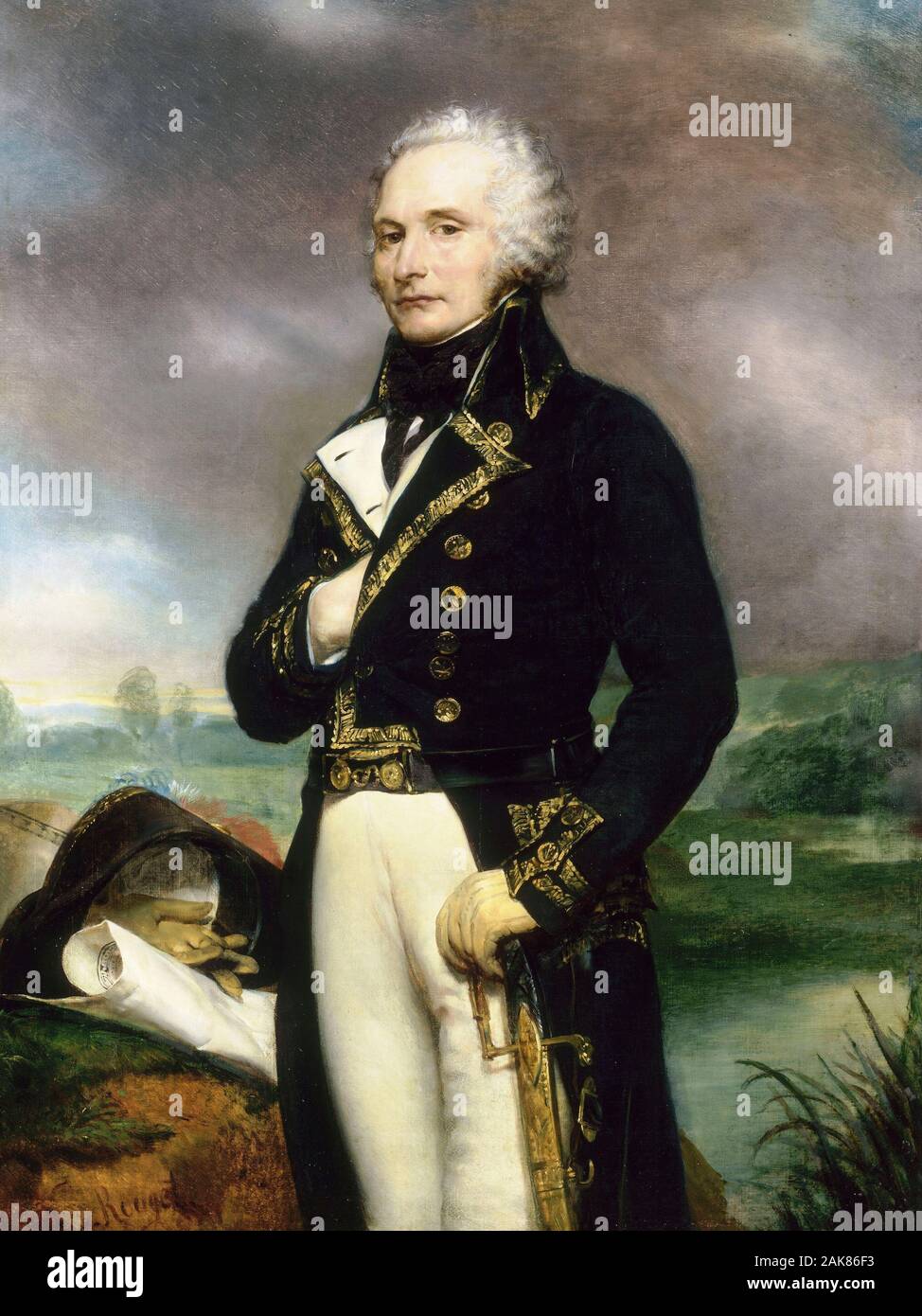 Alexandre-Francois-Marie, Vicomte de Beauharnais, General en chef de l'Armée Du Rhin (1760-1794) - Georges Rouget, 1834 Foto Stock
