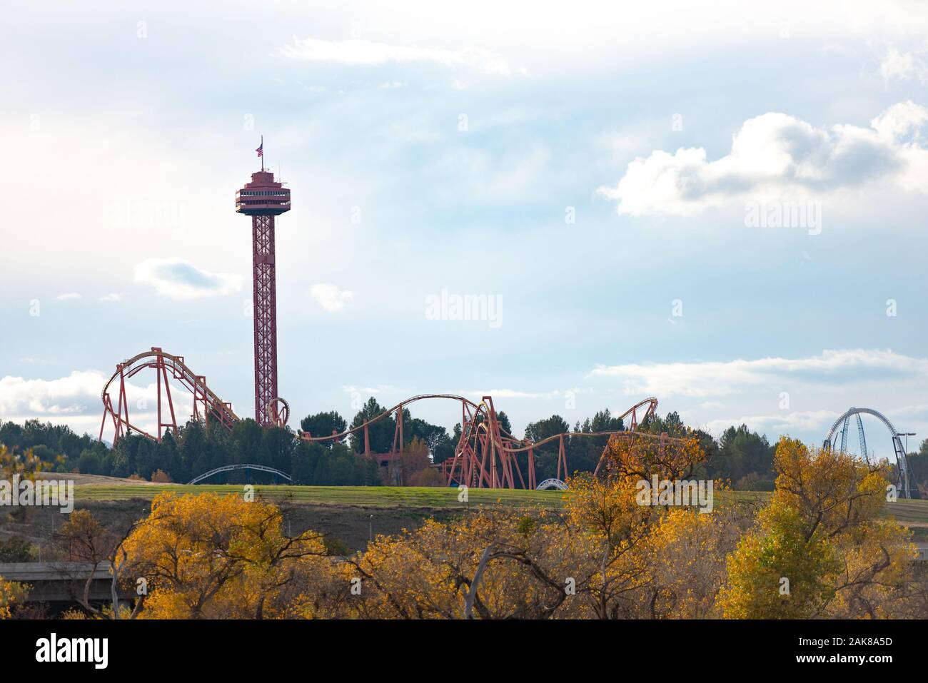 Splendida vista sul Parco Delle Sei bandiere Foto Stock