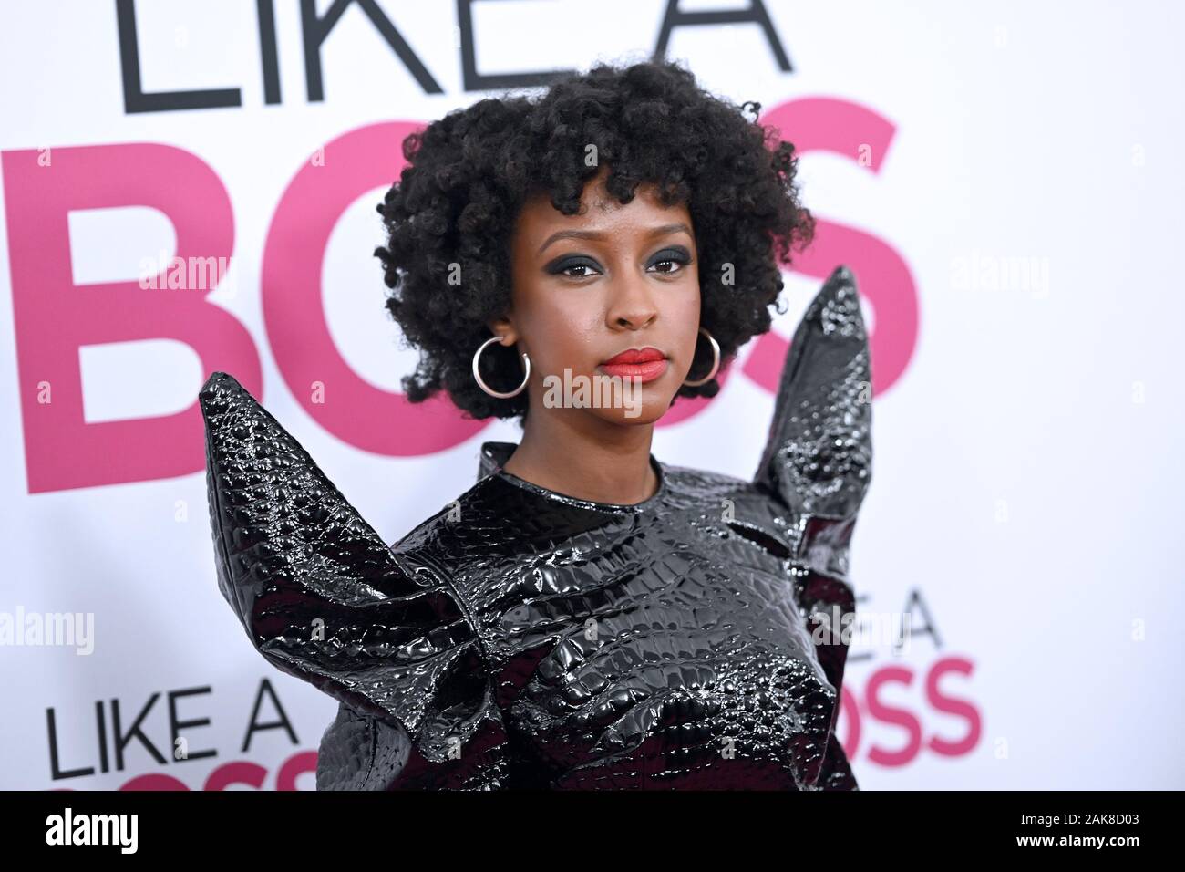 Ebano ossidiana assiste il "come un boss" New York City Premiere al SVA Theatre di New York, NY, 7 gennaio 2020. (Foto di Antonio Behar/Sipa USA) Foto Stock