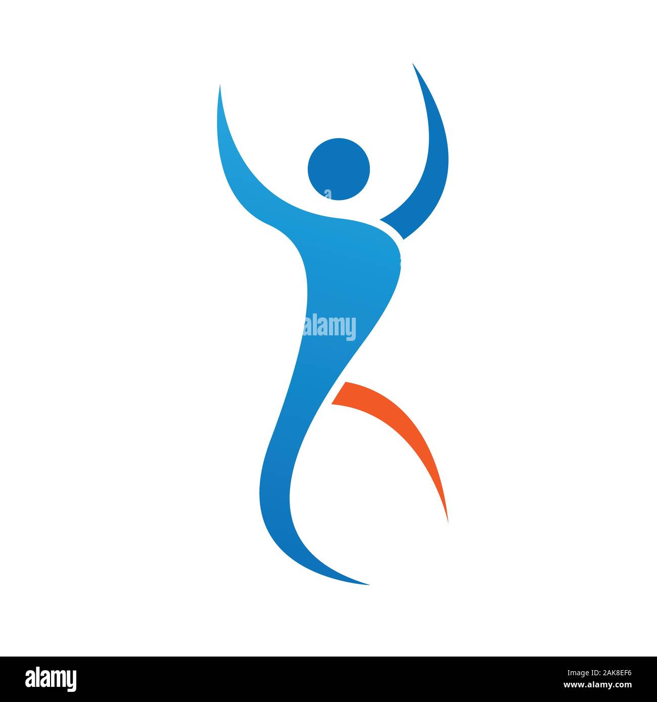 Astratti persone logo design immagine. Persone logo gradiente di vettore di colore in astratto vettore di stile design logo immagine Illustrazione Vettoriale