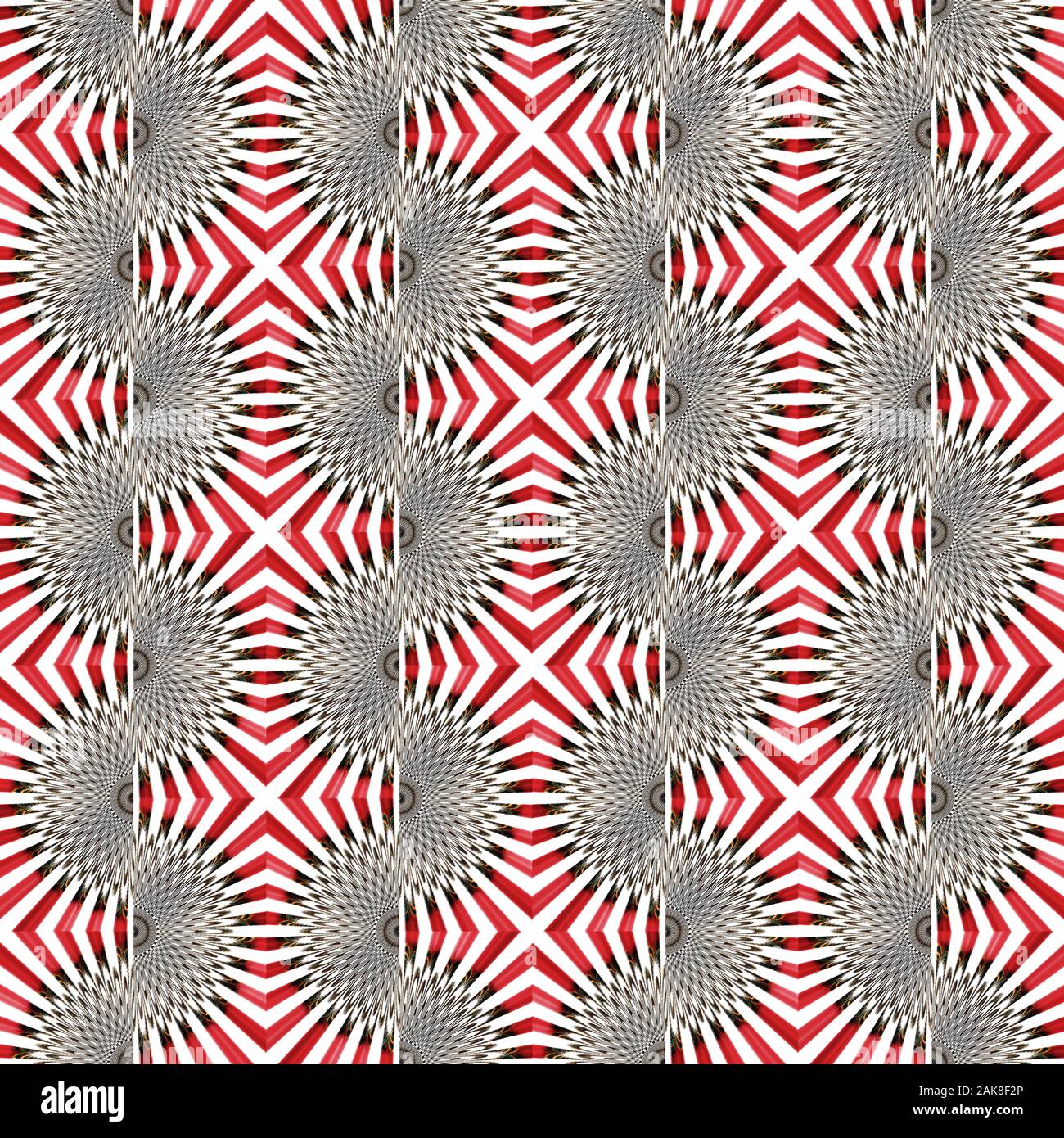 Alto contrasto traballanti disegno geometrico in grigio e rosso. Foto Stock