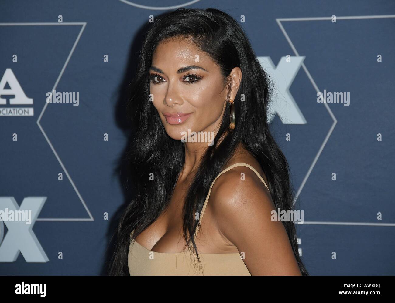 Pasadena, California, Stati Uniti d'America. 07Th gen, 2020. Nicole Scherzinger arriva al FOX TCA invernale tutte le Star Party tenuto presso il Langham Huntington a Pasadena, CA il Martedì, ?Gennaio 7, 2020. (Foto di Sthanlee B. Mirador/Sipa USA) Credito: Sipa USA/Alamy Live News Foto Stock