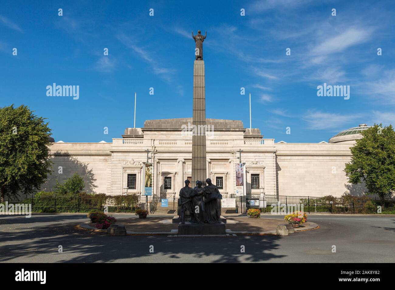 Leverhulme Memorial e Lady Lever Art Gallery, Port Sunlight, Wirral, Inghilterra Foto Stock