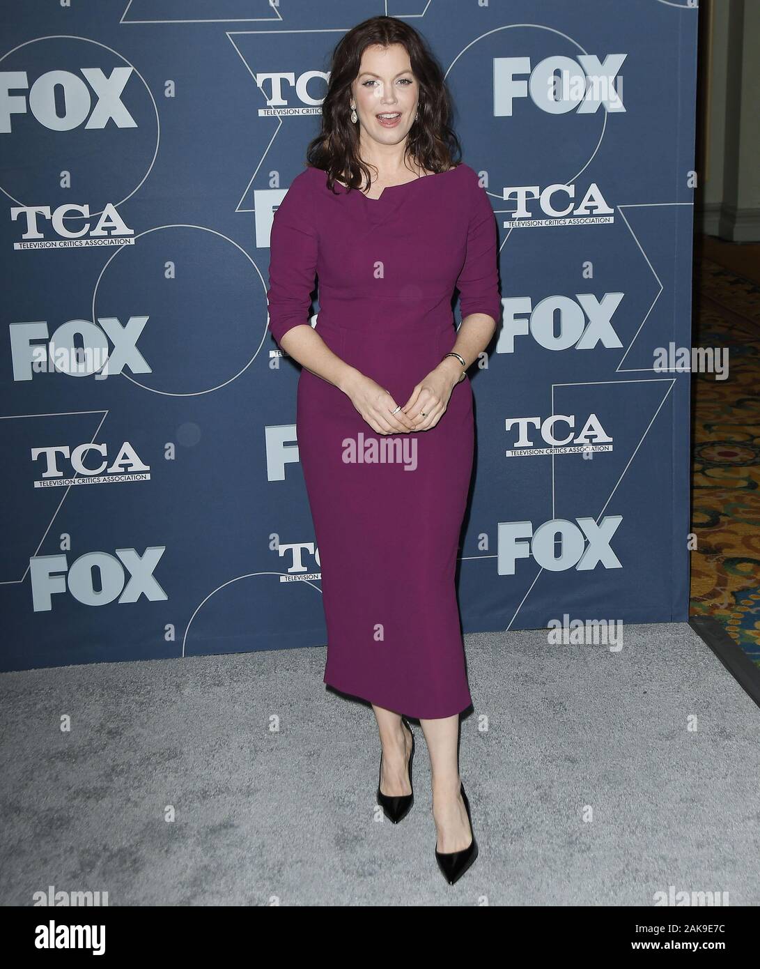 Los Angeles, Stati Uniti d'America. 07Th gen, 2020. Bellamy giovani arriva al FOX TCA invernale tutte le Star Party tenuto presso il Langham Huntington a Pasadena, CA il Martedì, ?Gennaio 7, 2020. (Foto di Sthanlee B. Mirador/Sipa USA) Credito: Sipa USA/Alamy Live News Foto Stock