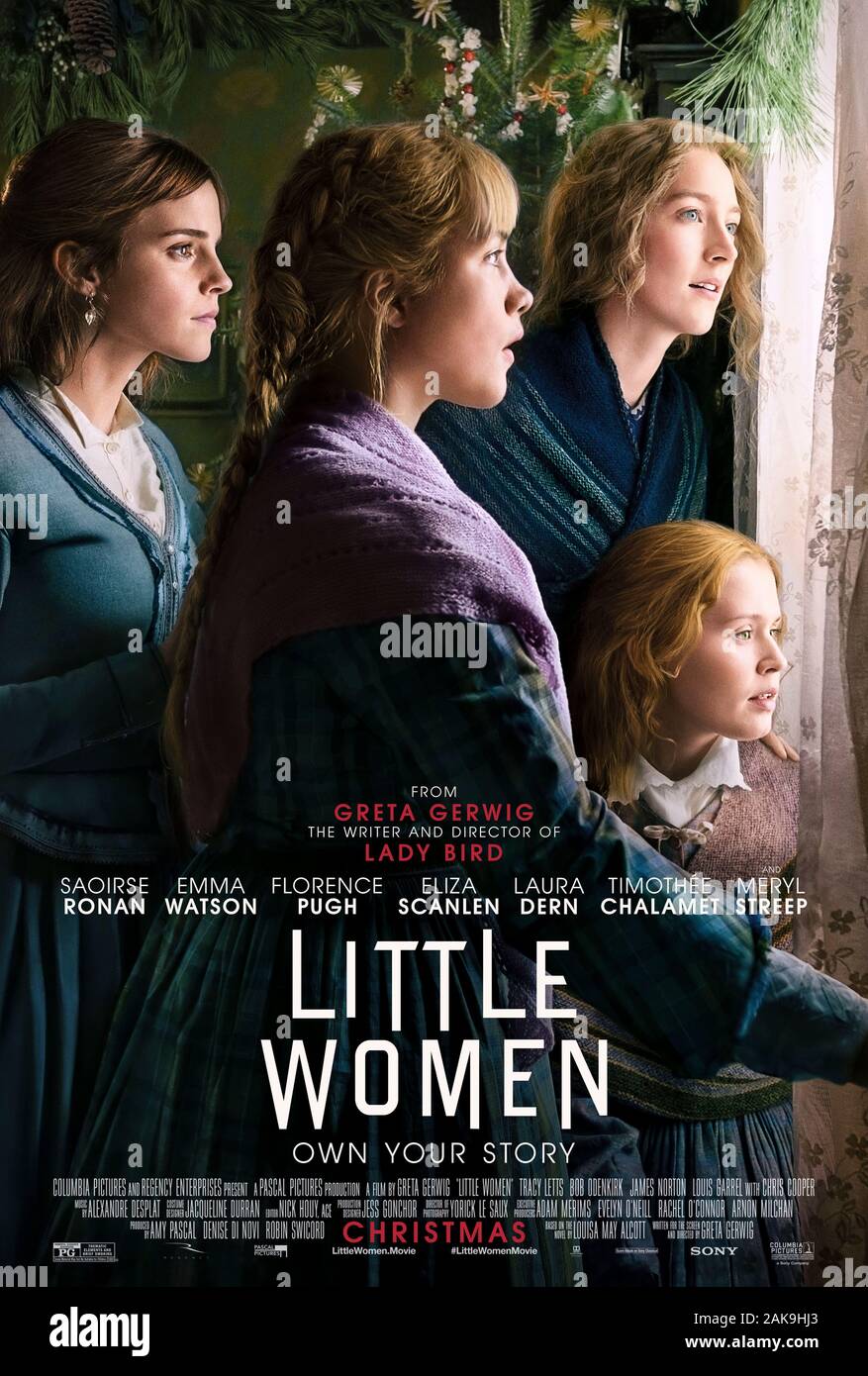 Piccole Donne (2019) diretto da Greta Gerwig e interpretato da Saoirse Ronan, Emma Watson, Firenze Pugh e Eliza Scanlen. Ultima grande schermo l'adattamento di Louisa May Alcott molto amato provenienti del romanzo di età circa 4 sorelle e la loro madre. Foto Stock
