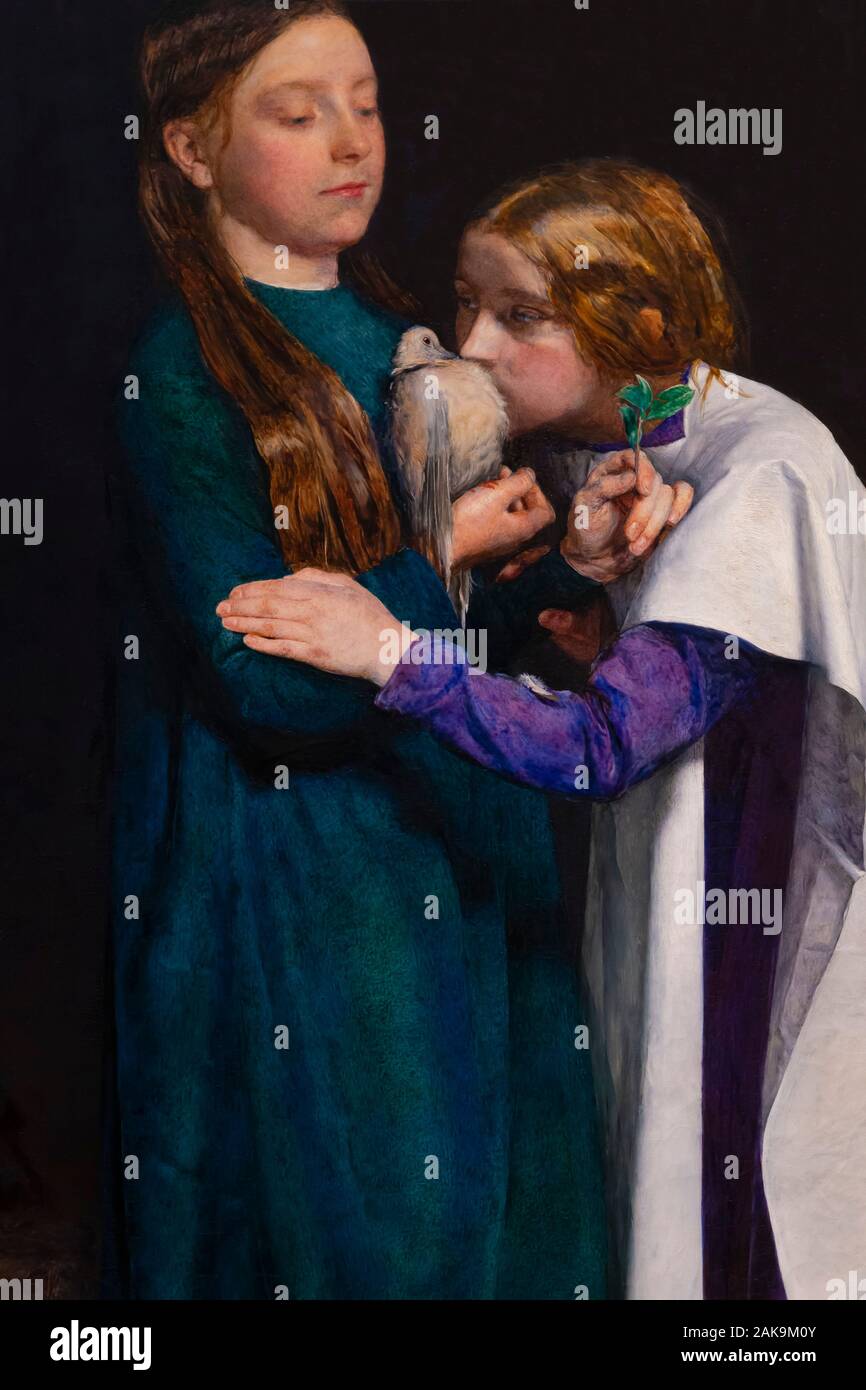 Il ritorno della colomba a l'arca, dettaglio John Everett Millais, 1851, Foto Stock