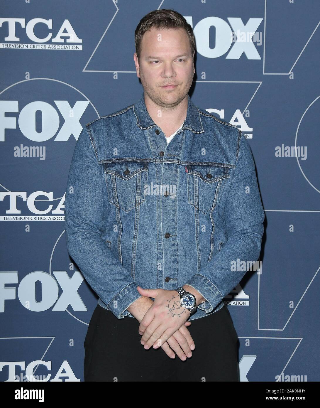 Los Angeles, Stati Uniti d'America. 07Th gen, 2020. Jim Parrack arriva al FOX TCA invernale tutte le Star Party tenuto presso il Langham Huntington a Pasadena, CA il Martedì, ?Gennaio 7, 2020. (Foto di Sthanlee B. Mirador/Sipa USA) Credito: Sipa USA/Alamy Live News Foto Stock