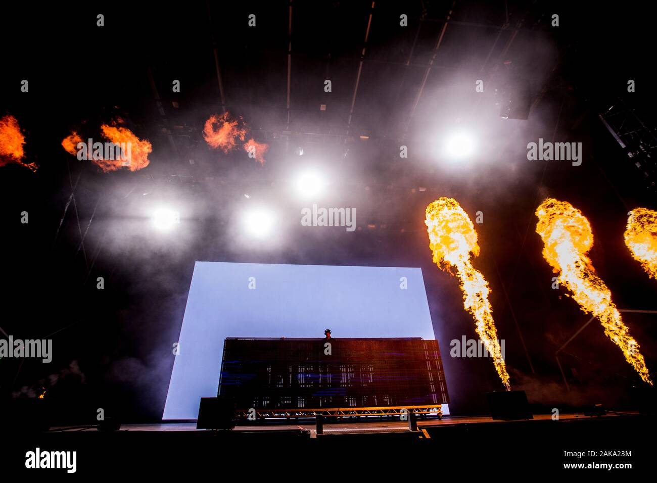 Odense, Danimarca. 27th, Giugno 2019. L'americano DJ e produttore di musica Diplo esegue uno spettacolo dal vivo durante il danese music festival polveriera 2019 in Odense. (Photo credit: Gonzales foto - Lasse Lagoni). Foto Stock