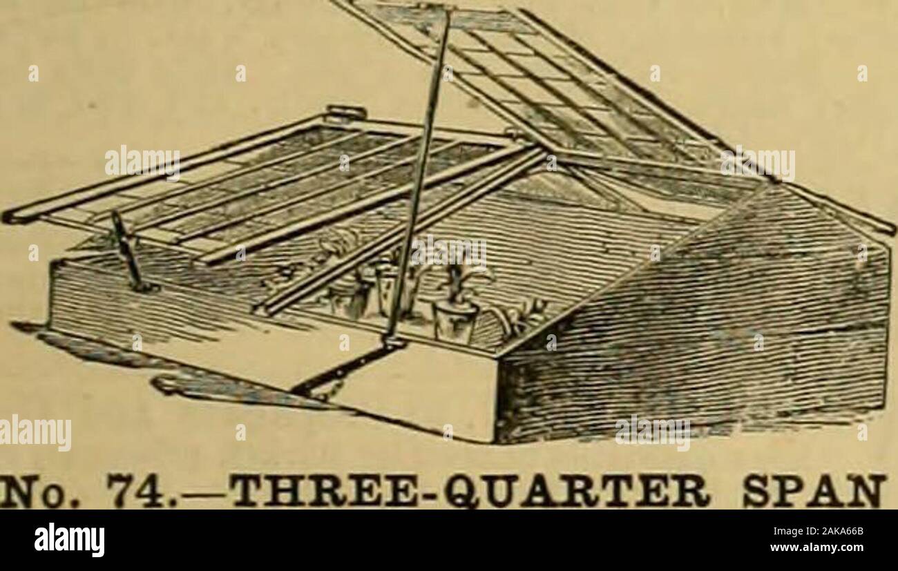I giardinieri' cronaca : un settimanale illustrato ufficiale di orticoltura e materie affini . Pratica approfondita Hothouse costruttori e HeatingEngineers.serre di ogni descrizione in legno o ferro, eretta inany parte del regno. La fabbricazione di prima classe e di thevery materiali migliori ai prezzi più bassi possibili. I listini dei prezzi. I piani e le stime Fr^e. BOULTON&Paolo costruttori orticola, NORWICH.. - Tre-atTARTER SPANGARDEN TELAIO. La più utile di tutti i fotogrammi che aremade, grazie all'altezza theextra e convenienza per l'attenzione. Essi sono 13pollici alto anteriore, 24 pollici alto sul retro, Foto Stock