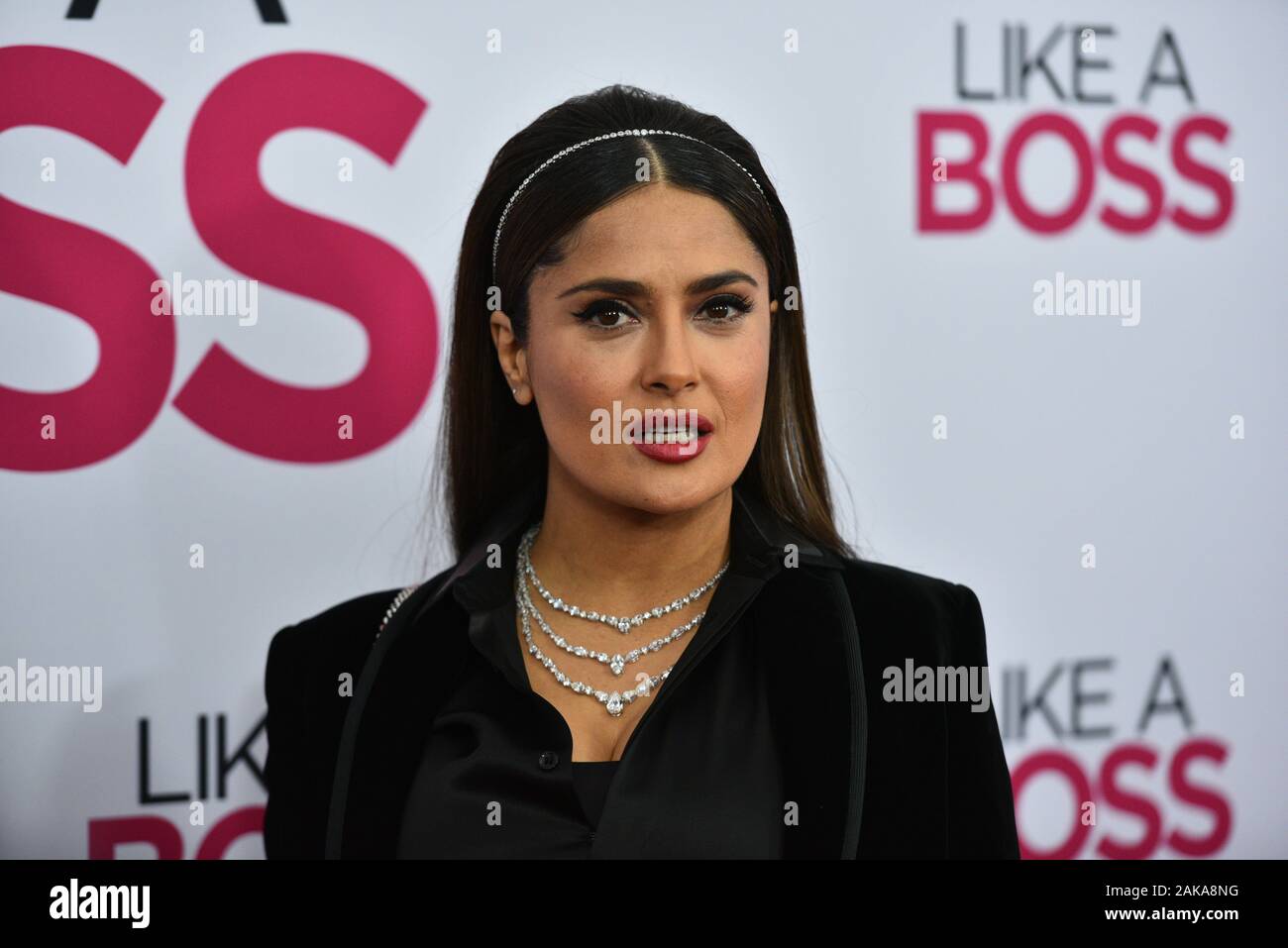'Come un Boss' film Premiere mondiale, arrivi, SVA Theatre di New York, Stati Uniti d'America - 07 Gen 2020 - Salma Hayek Foto Stock